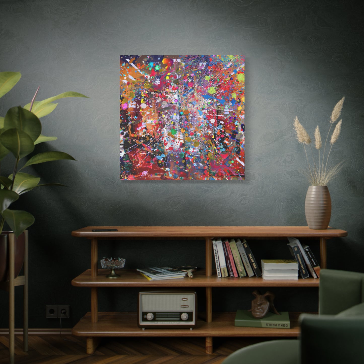 Neon Explosion Abstract Art Canvas Print - Paragon Prints