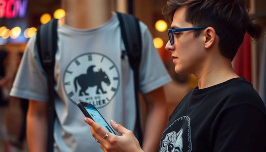 Person using a smartphone in a casual setting illustrating how to express your style with accessories like glasses