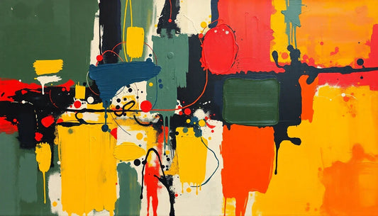 Colorful abstract expressionism art with bold shapes and dynamic brushstrokes abstract expressionism art explained