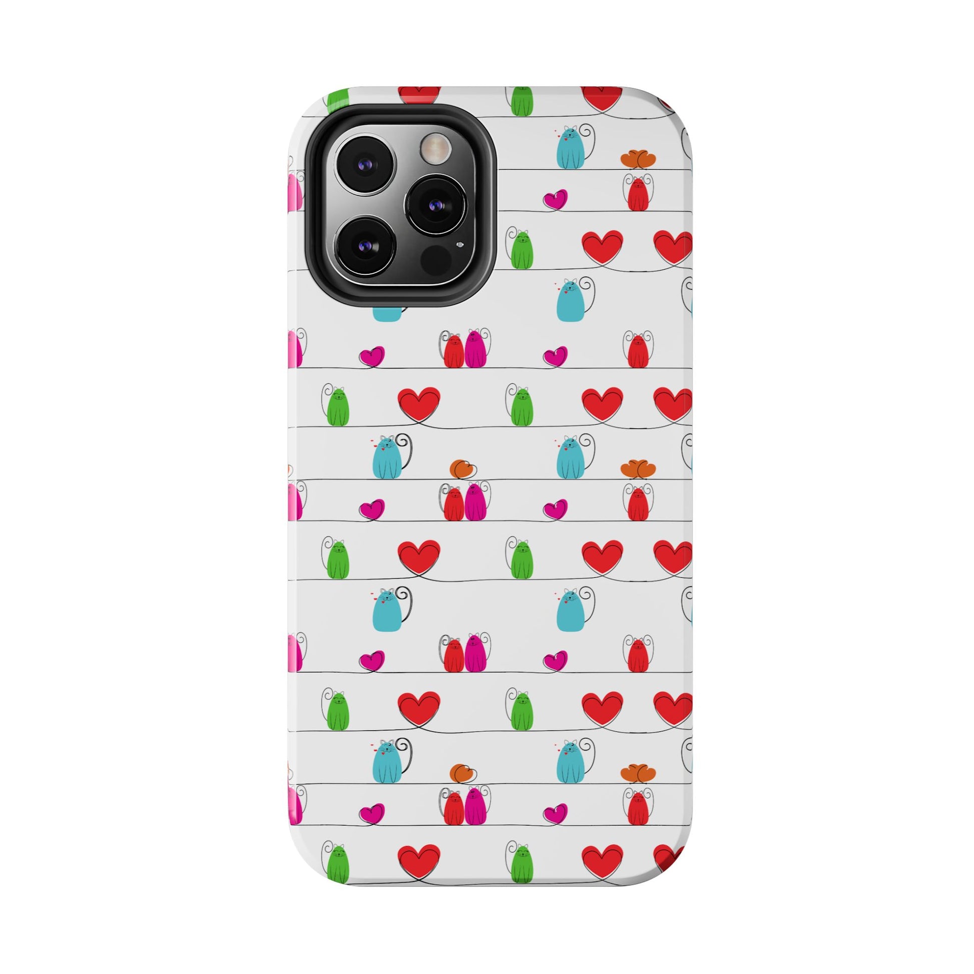 Cute Durable Whimsical Cat Print Phone Cover - Paragon Prints