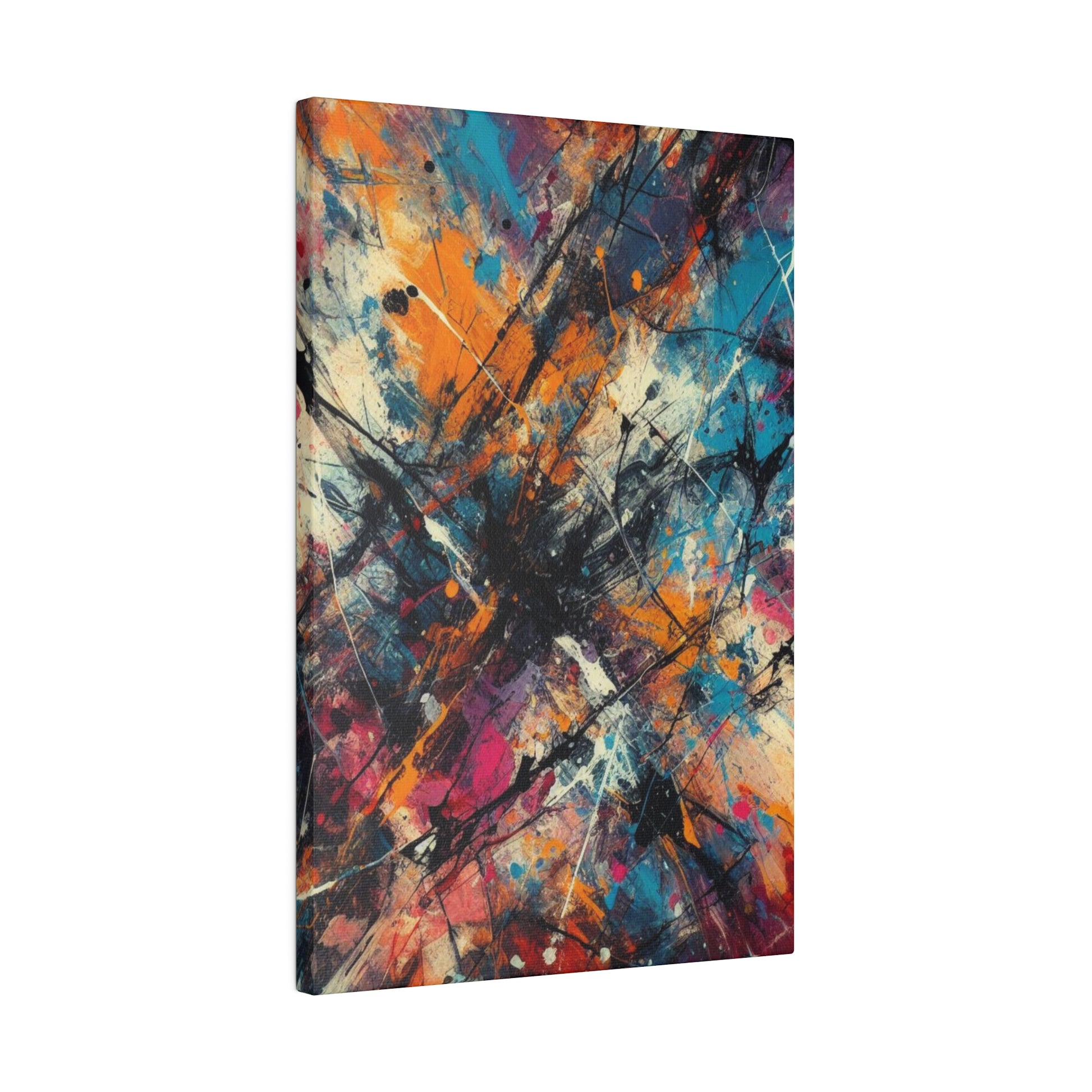 Electric Chaos Abstract Canvas Art Print - Paragon Prints