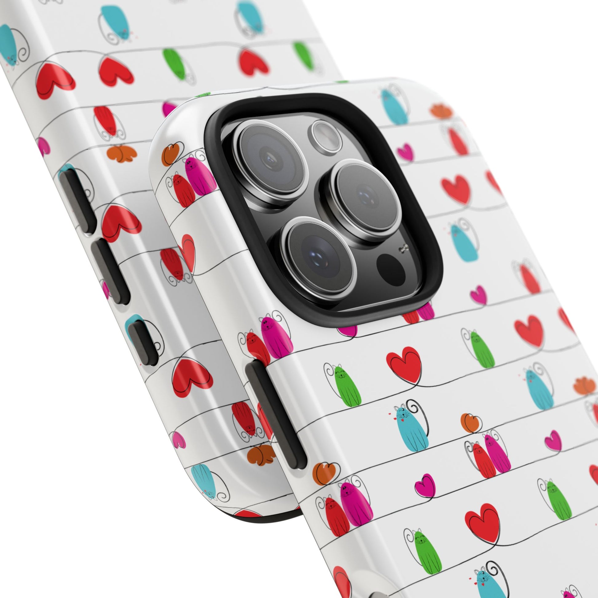 Cute Durable Whimsical Cat Print Phone Cover - Paragon Prints