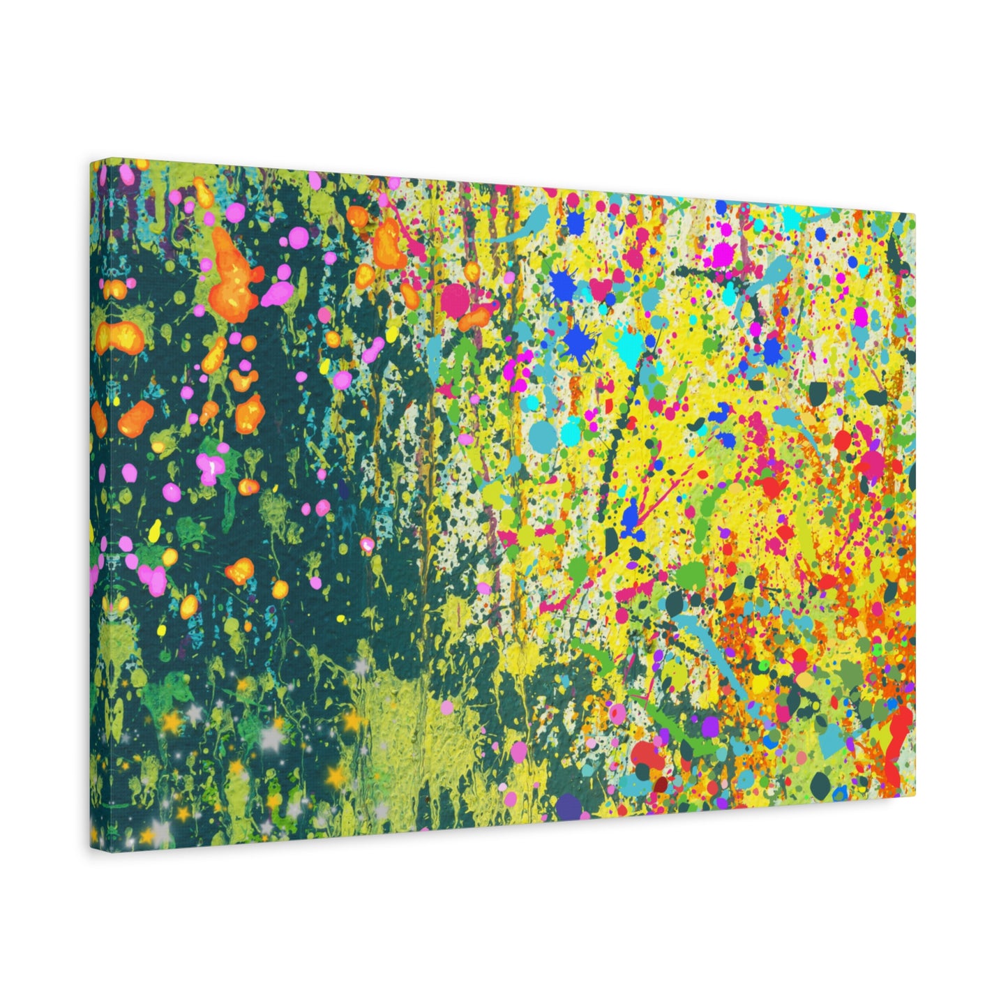 Vibrant Colorful Paint Splatter Abstract Art Canvas Print - Paragon Prints