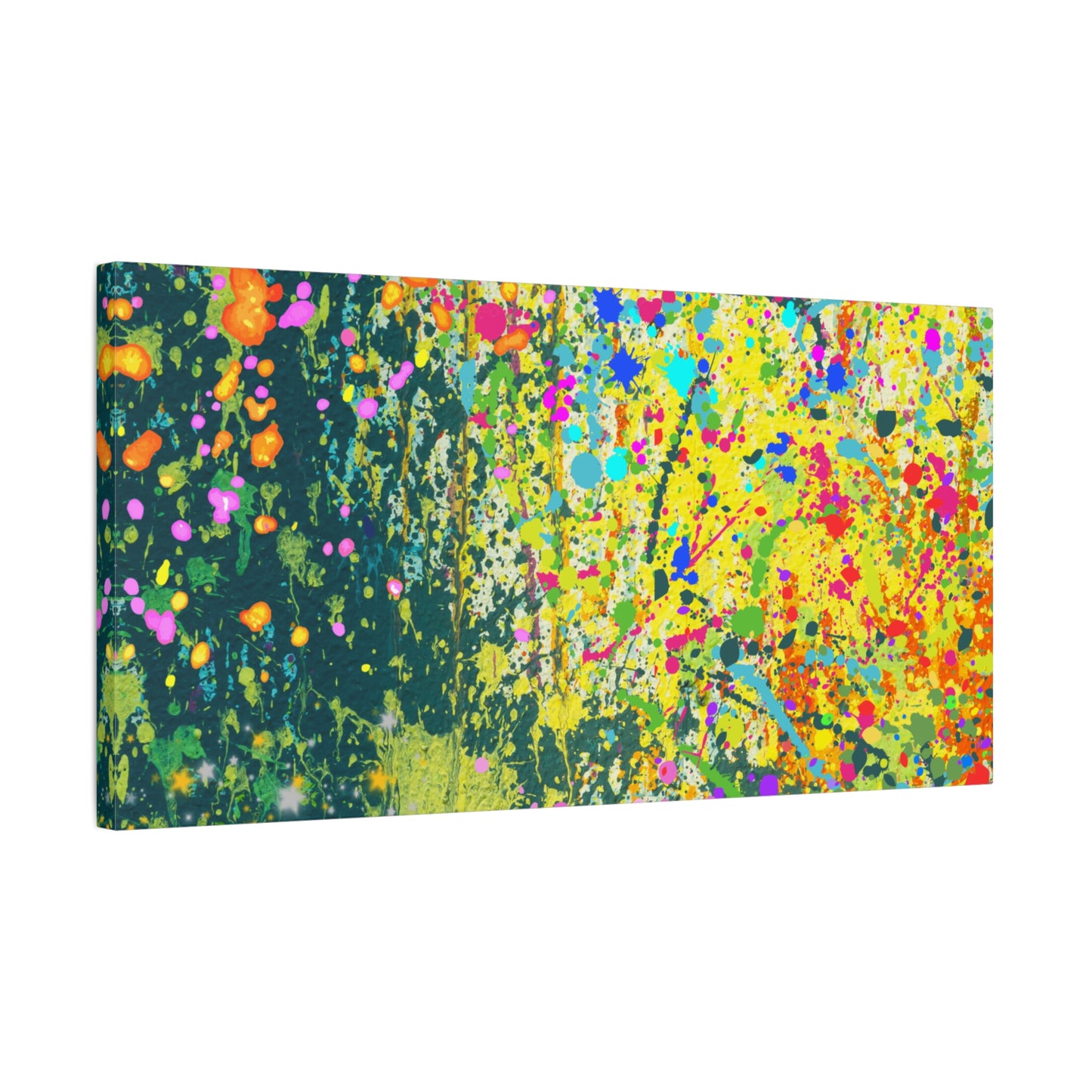 Vibrant Colorful Paint Splatter Abstract Art Canvas Print - Paragon Prints