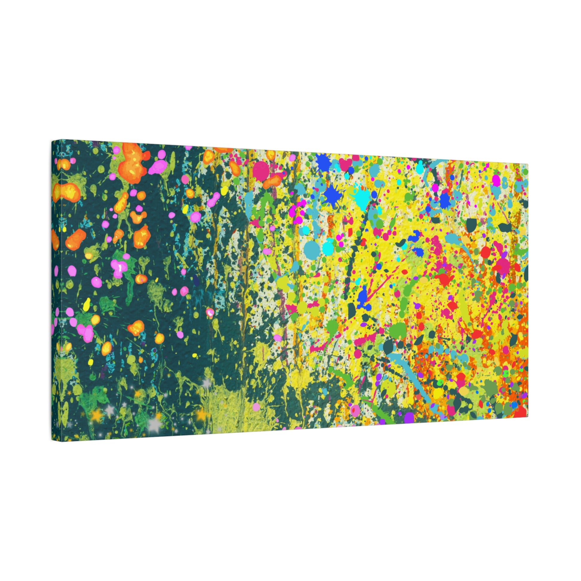 Vibrant Colorful Paint Splatter Abstract Art Canvas Print - Paragon Prints