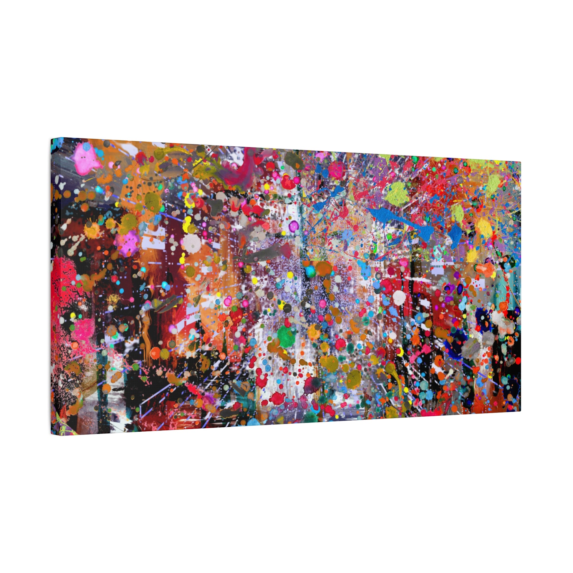 Neon Explosion Abstract Art Canvas Print - Paragon Prints