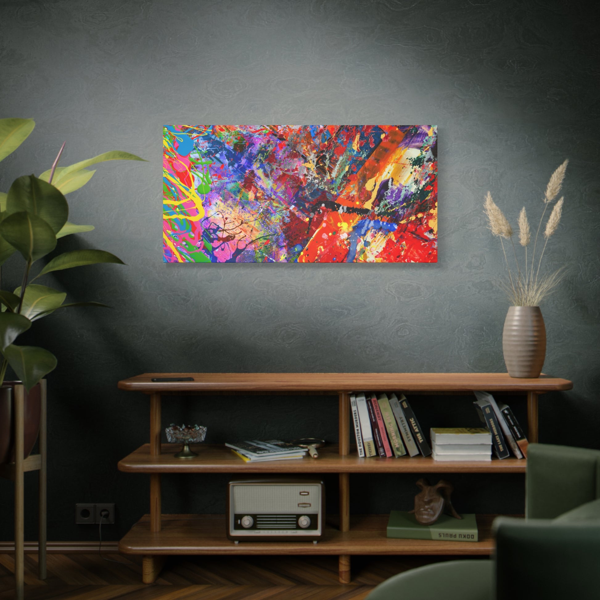 Colorful Canvas Abstract Art Print Kaleidoscope Collision - Paragon Prints