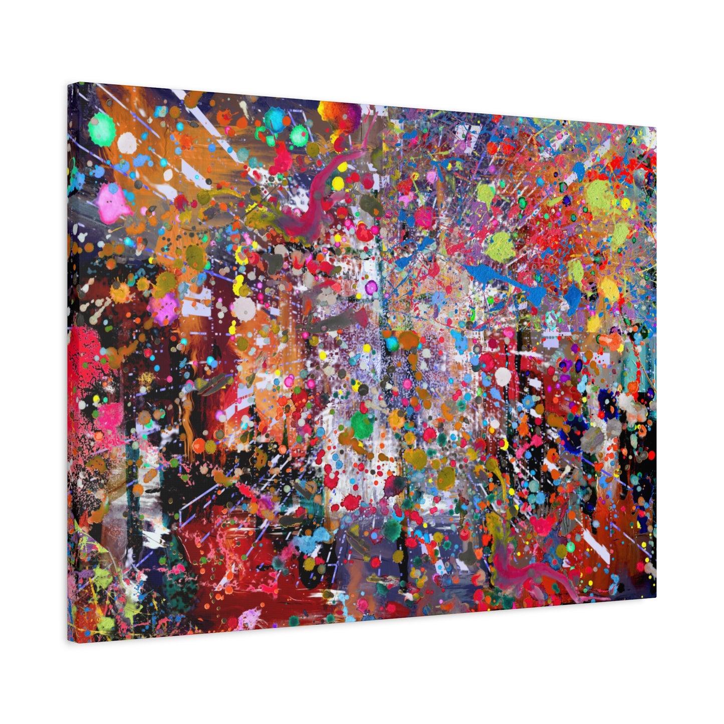 Neon Explosion Abstract Art Canvas Print - Paragon Prints