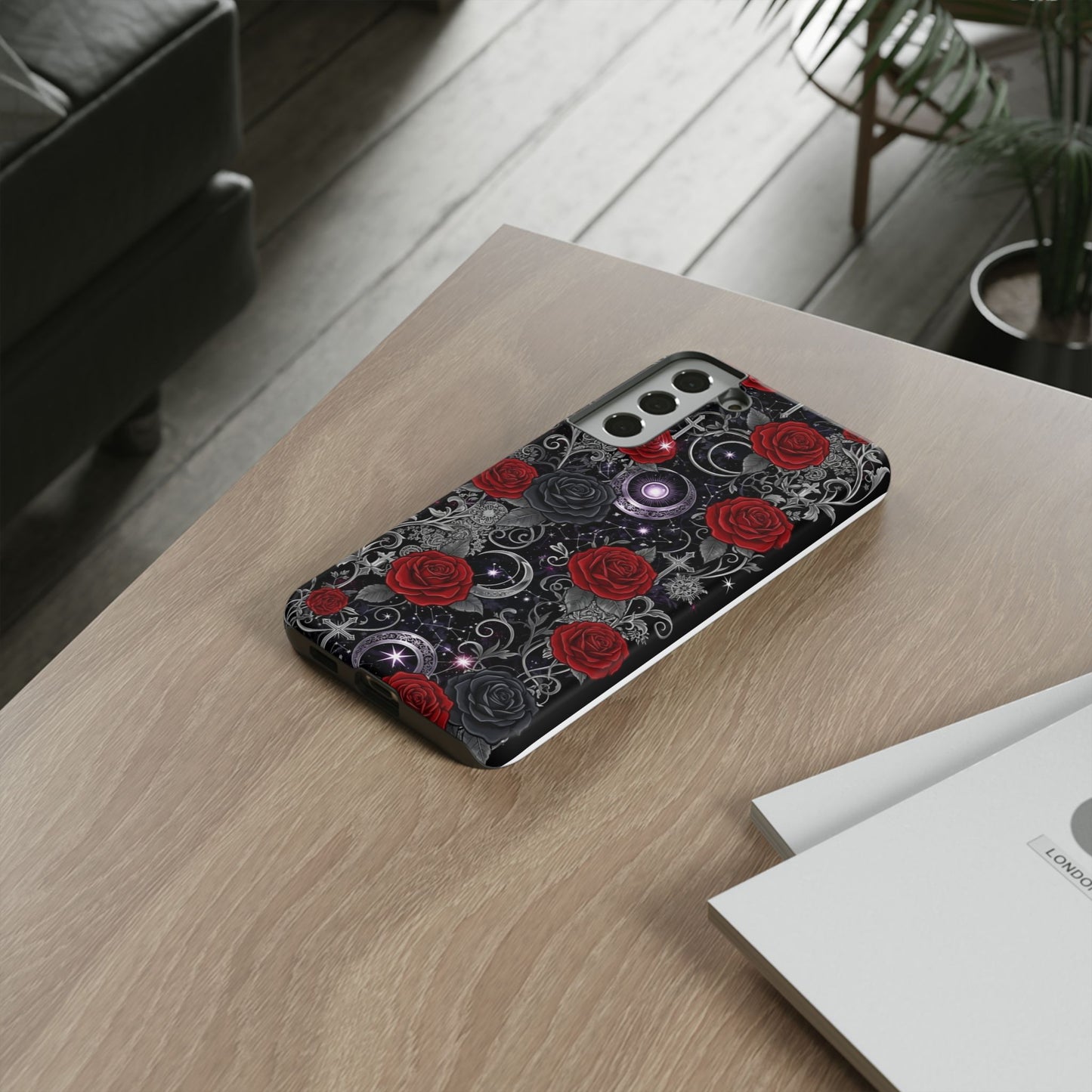 Dark Gothic Red Roses Matte Tough Phone Cases - Paragon Prints