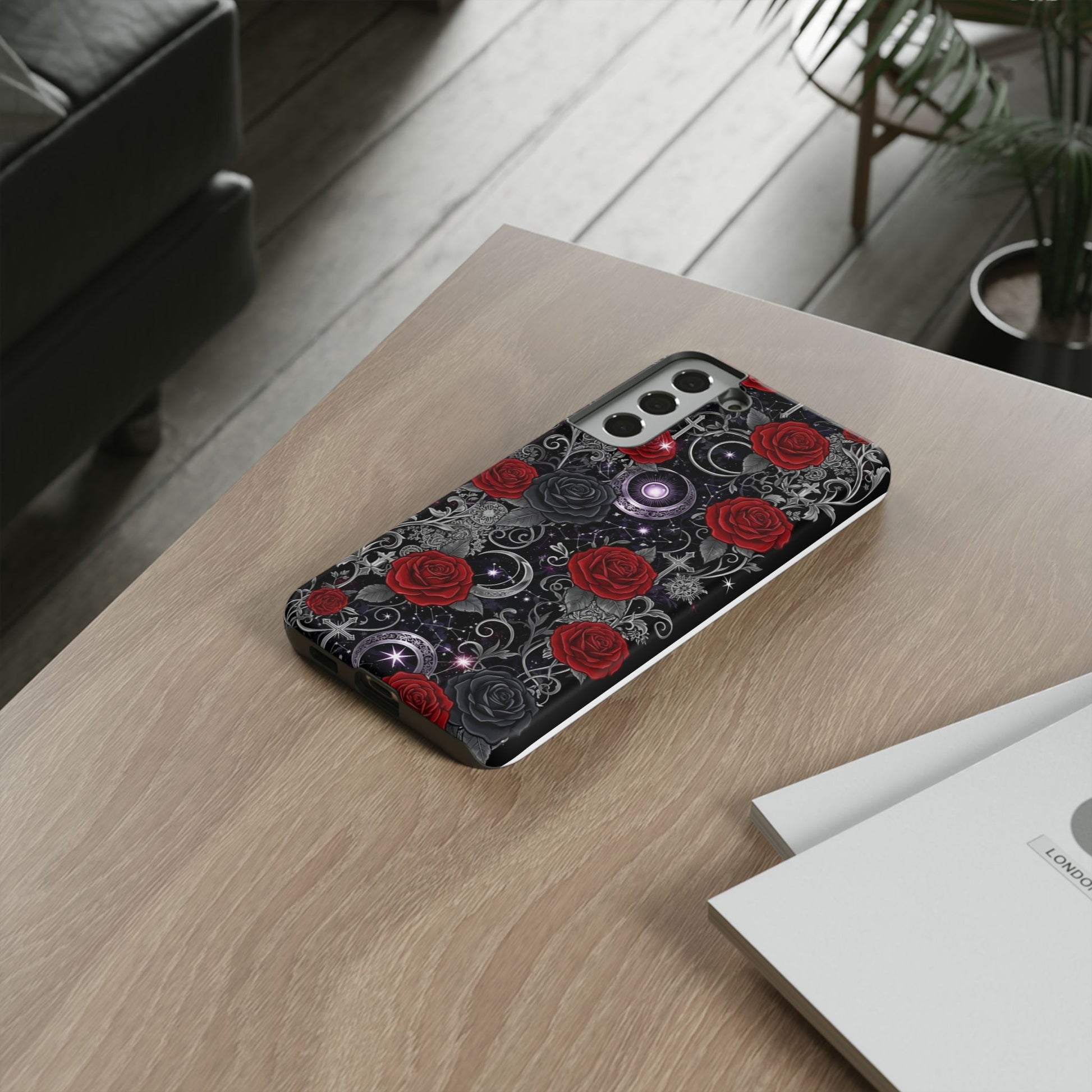 Dark Gothic Red Roses Matte Tough Phone Cases - Paragon Prints