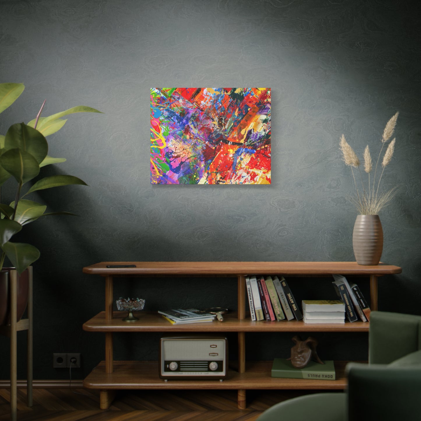 Colorful Canvas Abstract Art Print Kaleidoscope Collision - Paragon Prints
