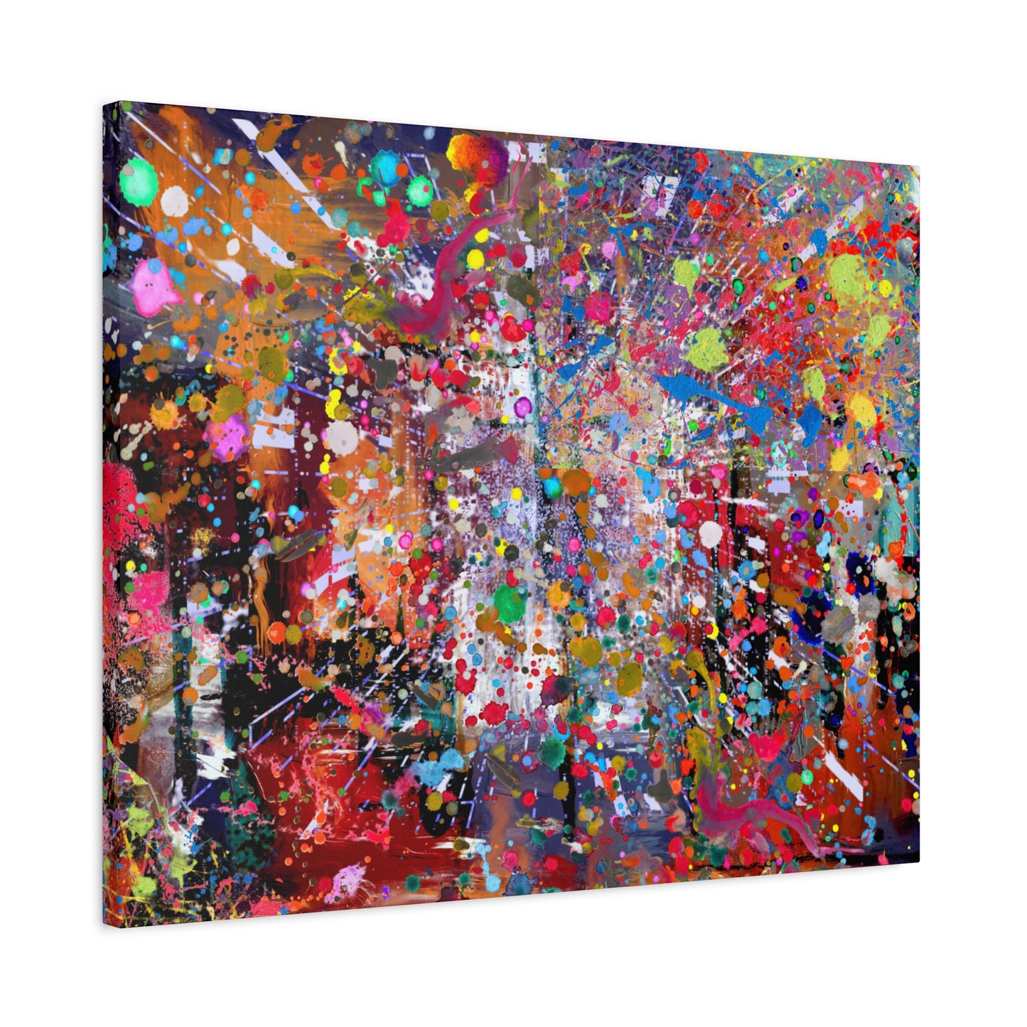 Neon Explosion Abstract Art Canvas Print - Paragon Prints