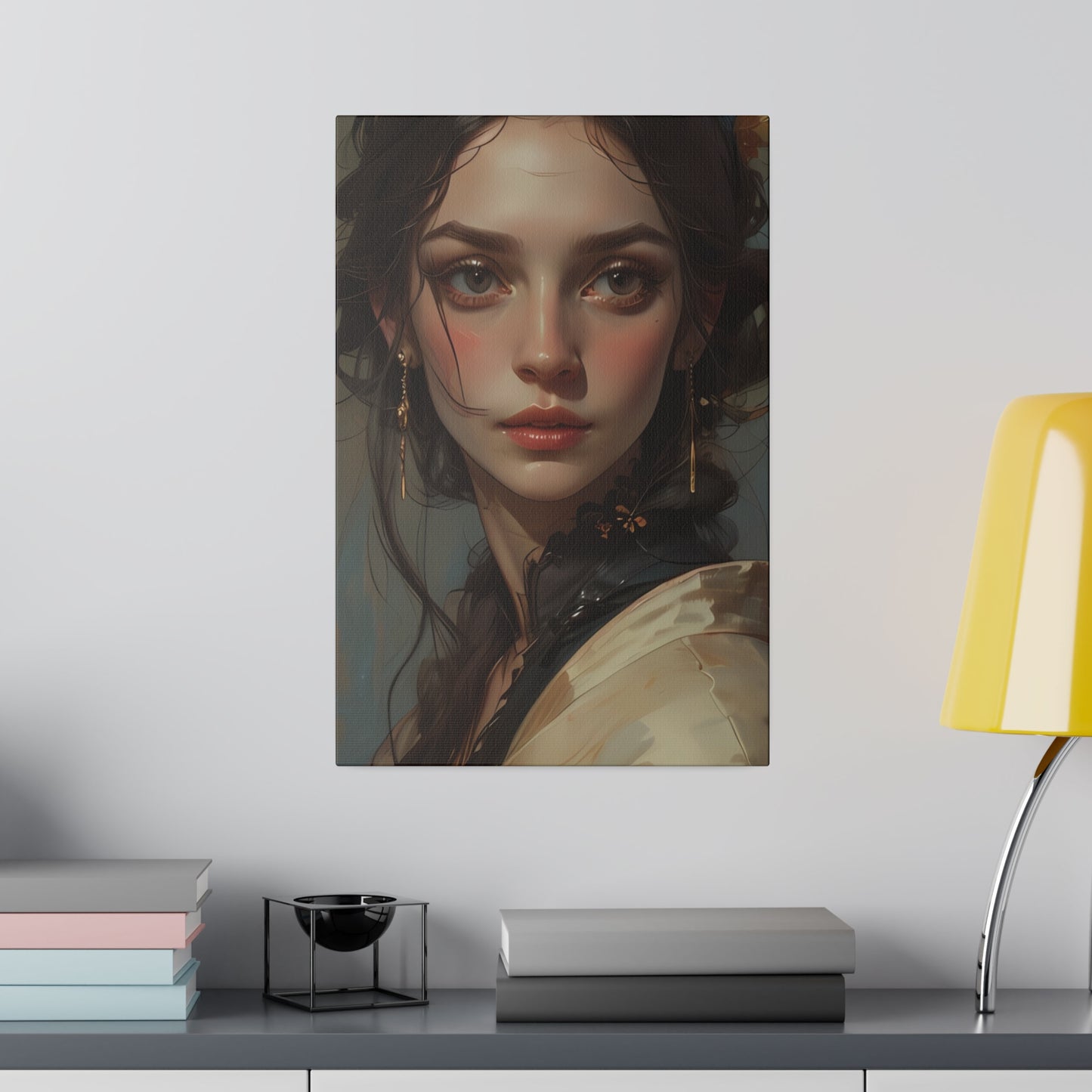 Classical Woman Portrait Canvas Print Art - Paragon Prints