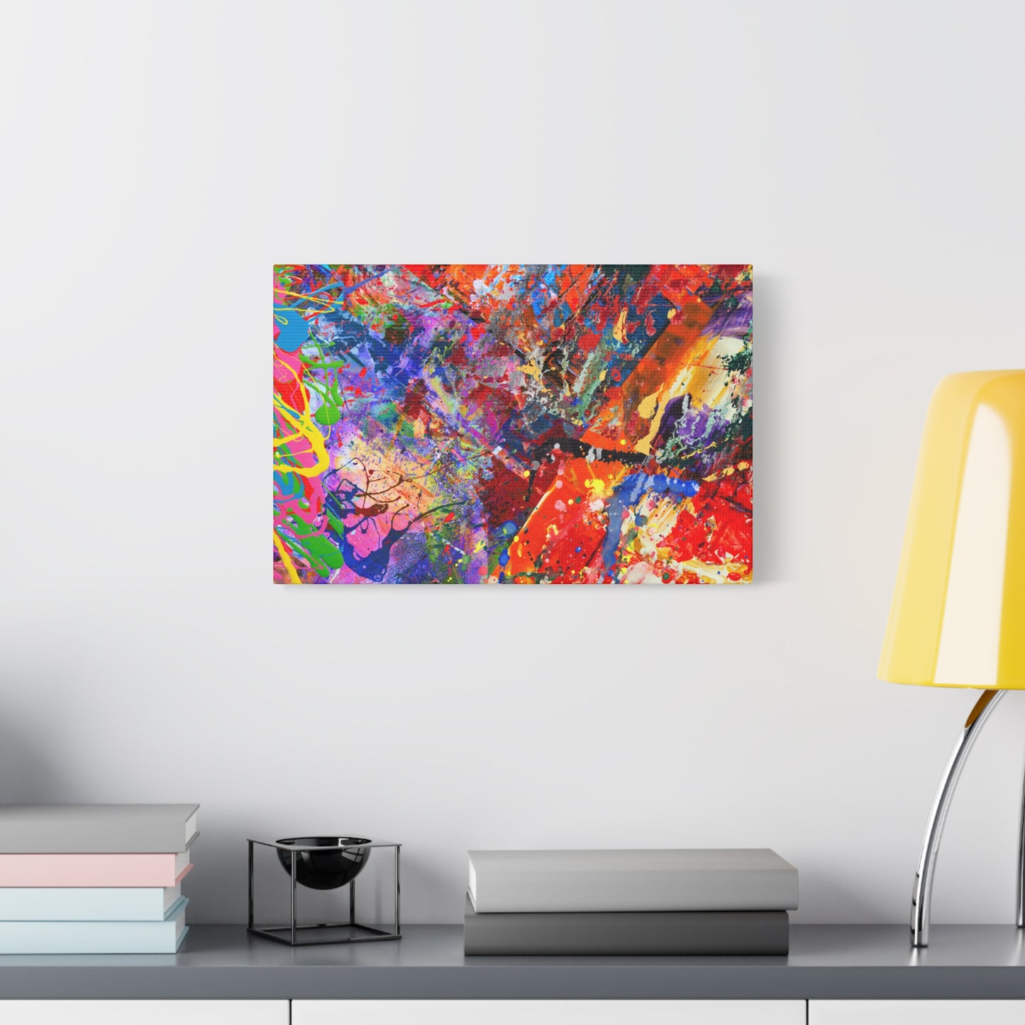 Colorful Canvas Abstract Art Print Kaleidoscope Collision - Paragon Prints