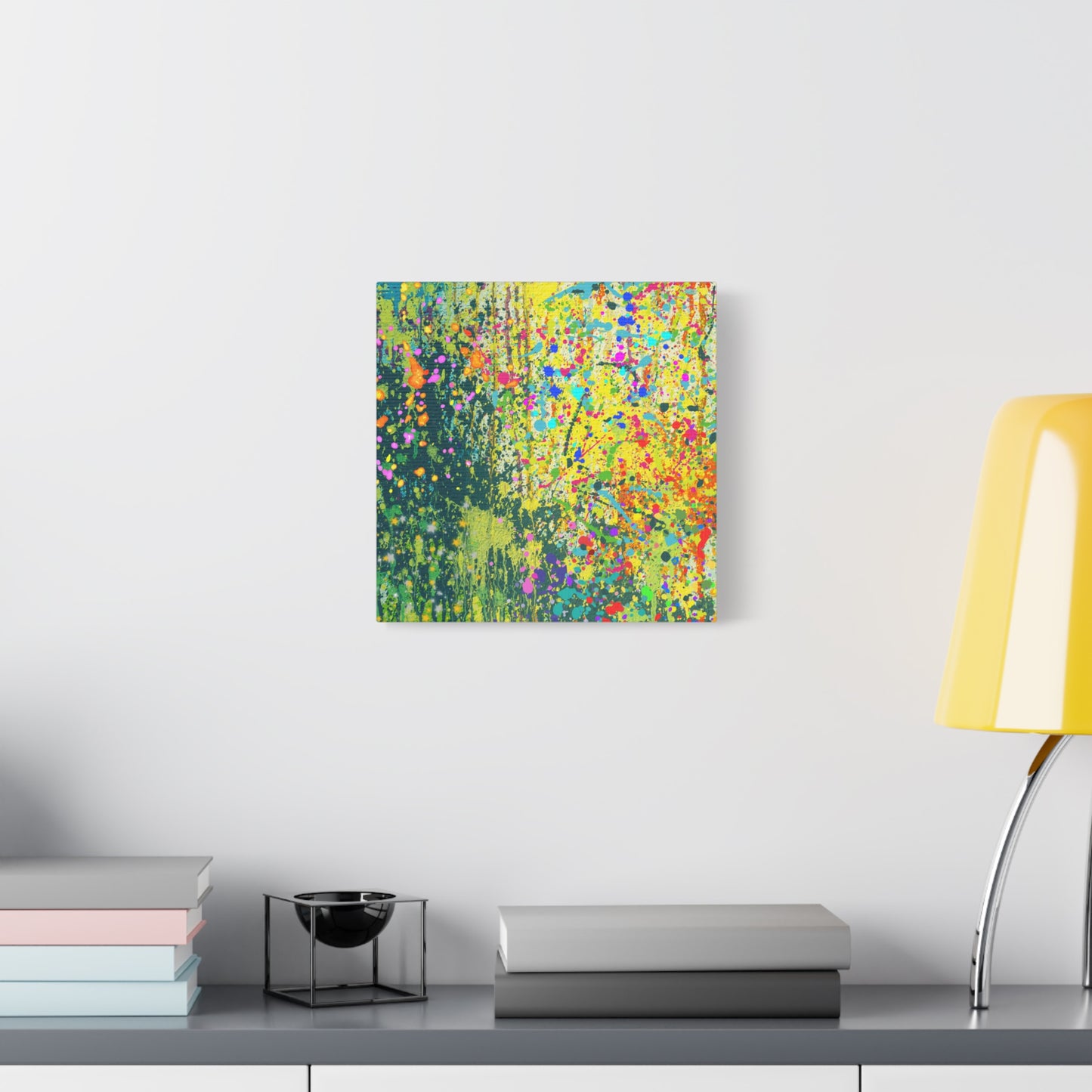 Vibrant Colorful Paint Splatter Abstract Art Canvas Print - Paragon Prints