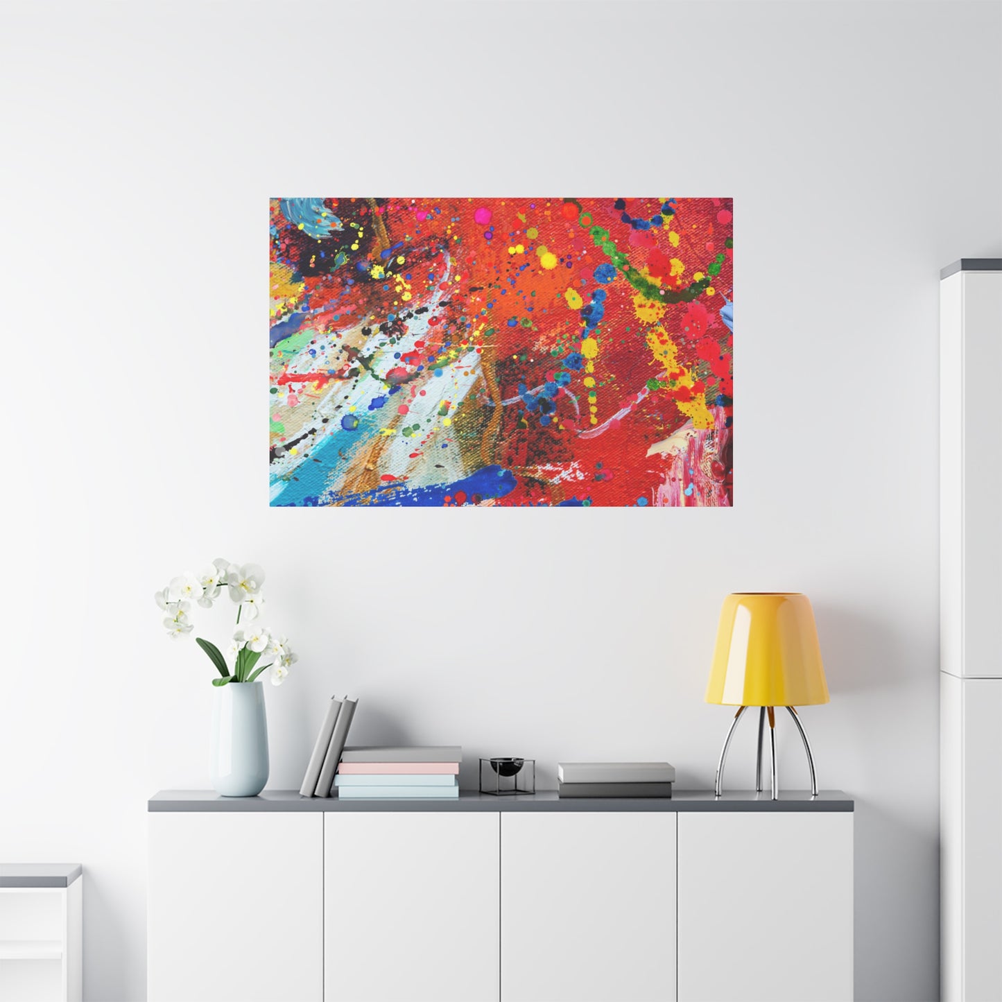 Spectrum In Motion Chaotic Abstract Art Canvas Print - Paragon Prints