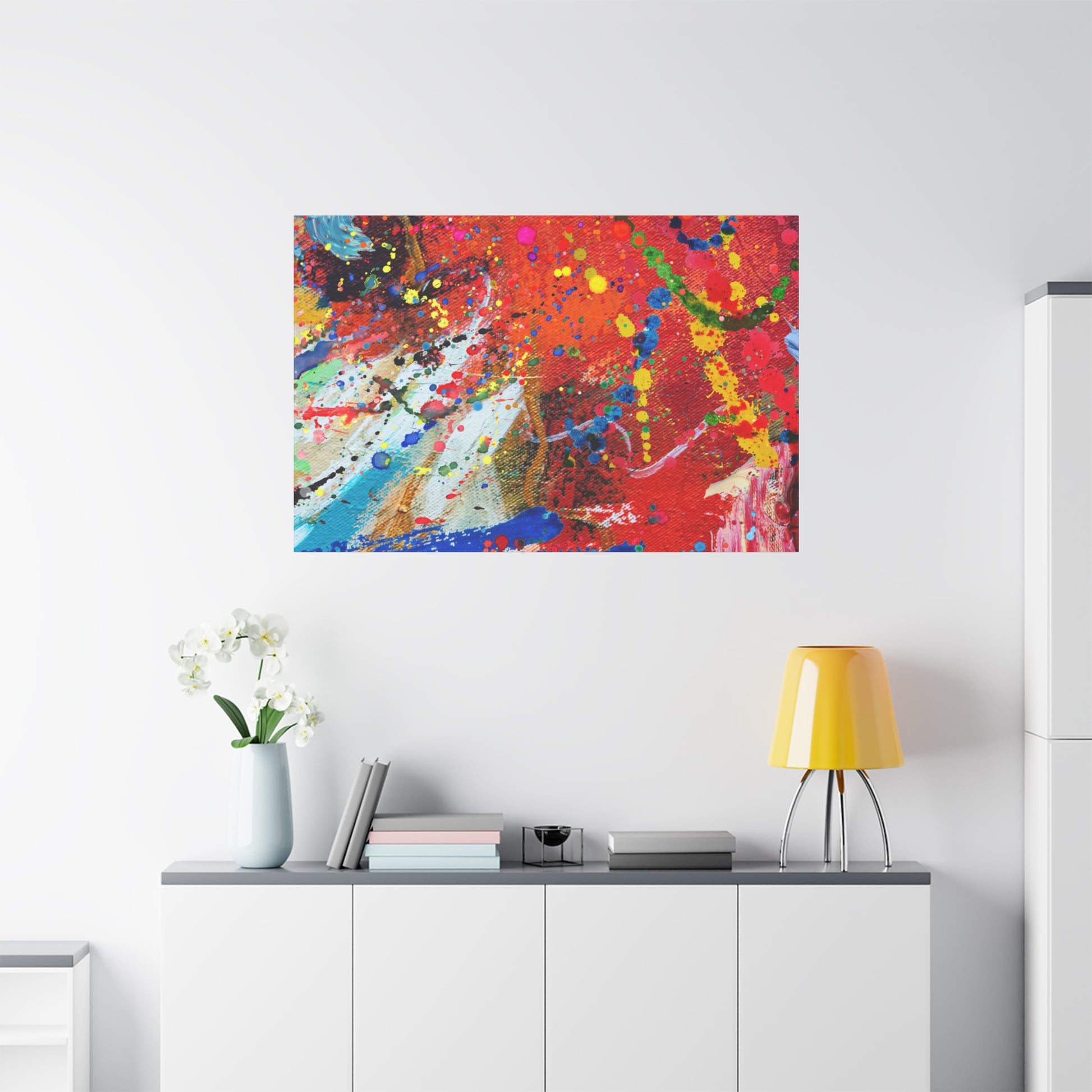 Spectrum In Motion Chaotic Abstract Art Canvas Print - Paragon Prints