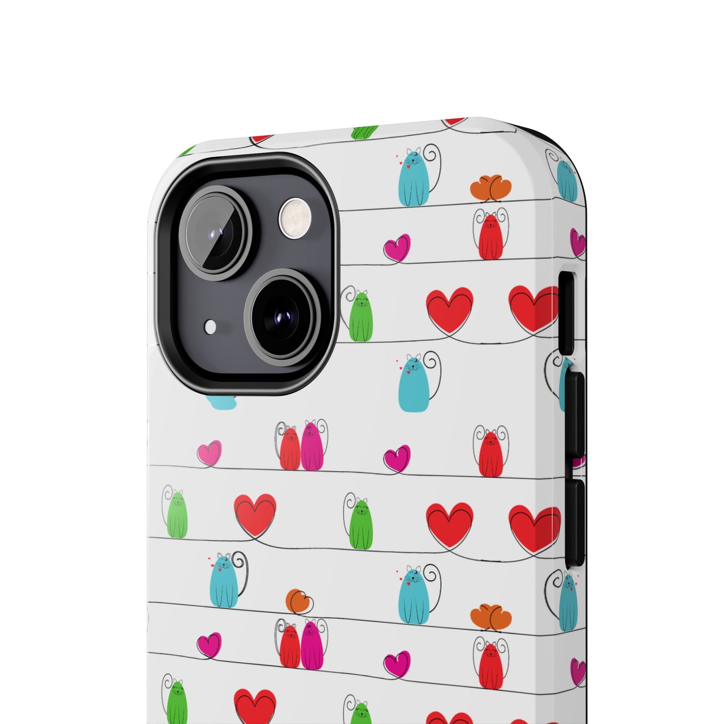 Cute Durable Whimsical Cat Print Phone Cover - Paragon Prints