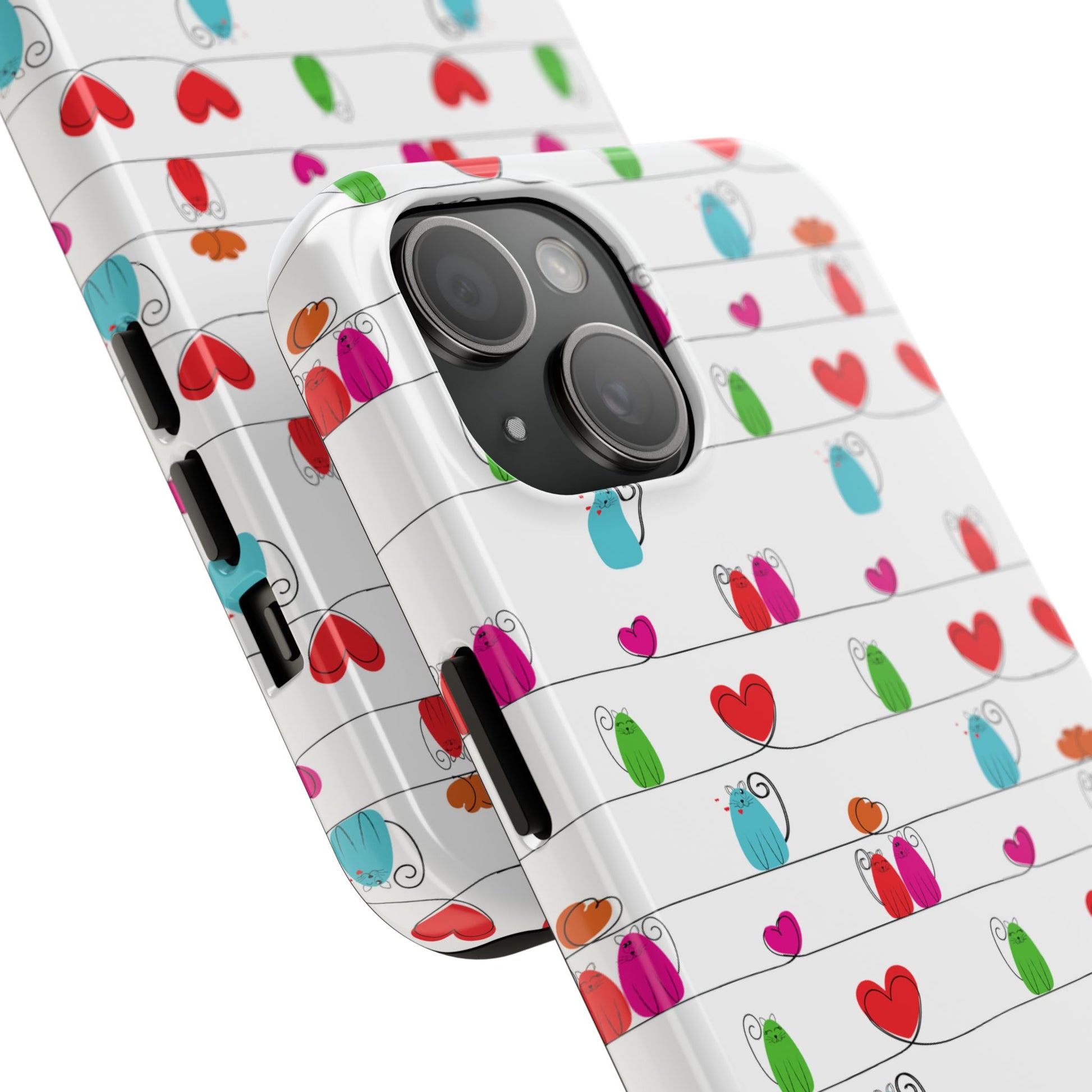 Cute Durable Whimsical Cat Print Phone Cover - Paragon Prints