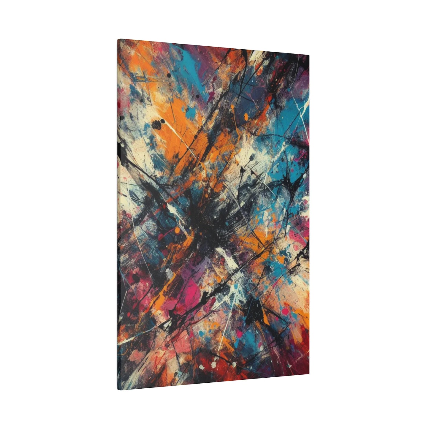 Electric Chaos Abstract Canvas Art Print - Paragon Prints