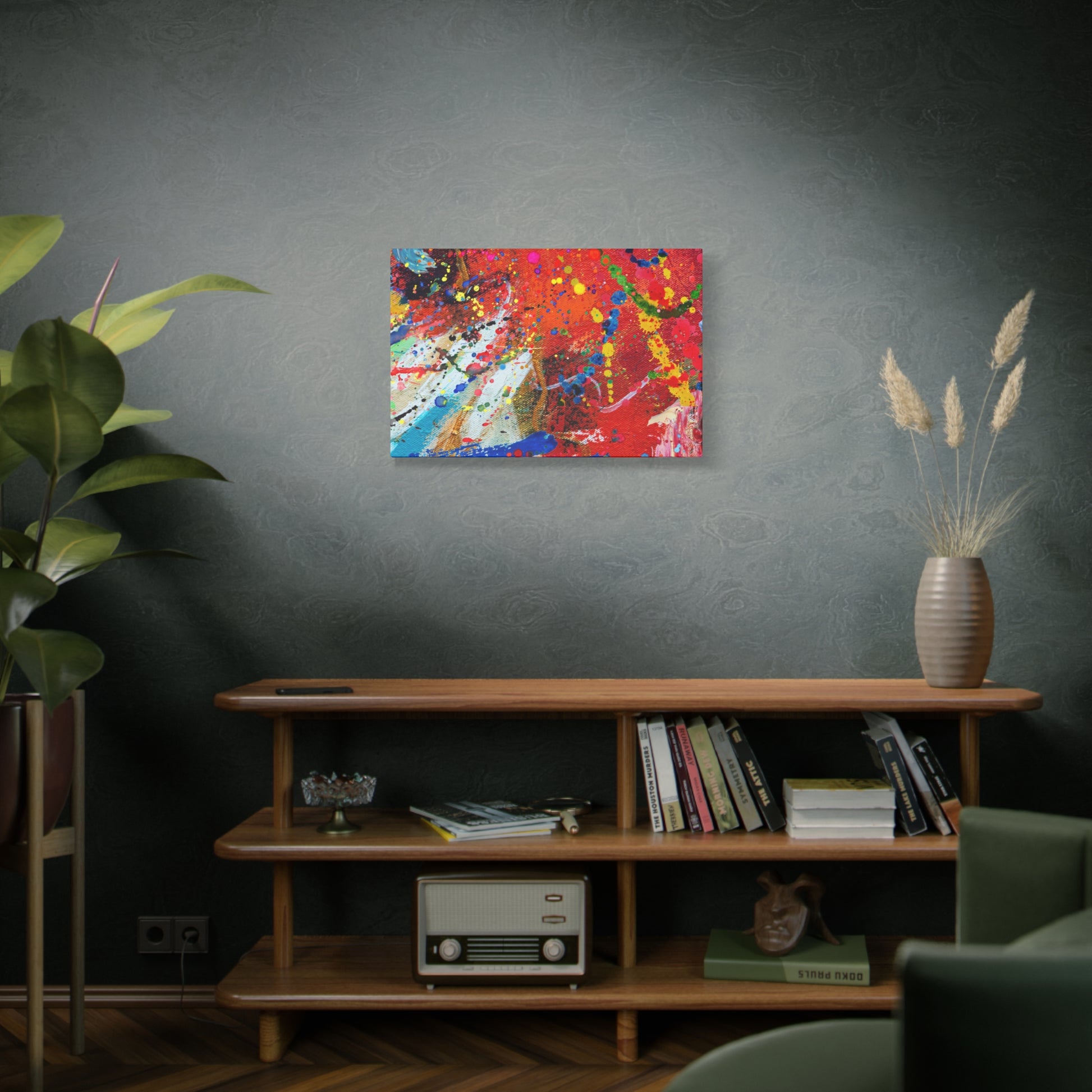 Spectrum In Motion Chaotic Abstract Art Canvas Print - Paragon Prints