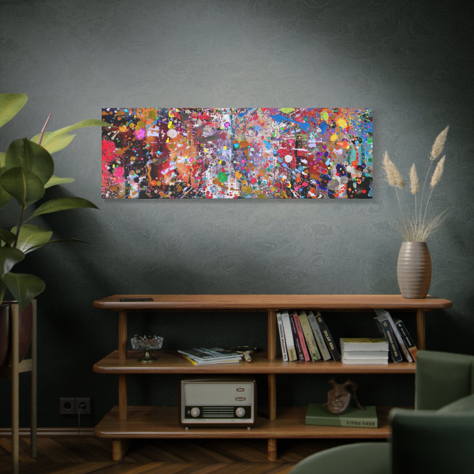 Neon Explosion Abstract Art Canvas Print - Paragon Prints