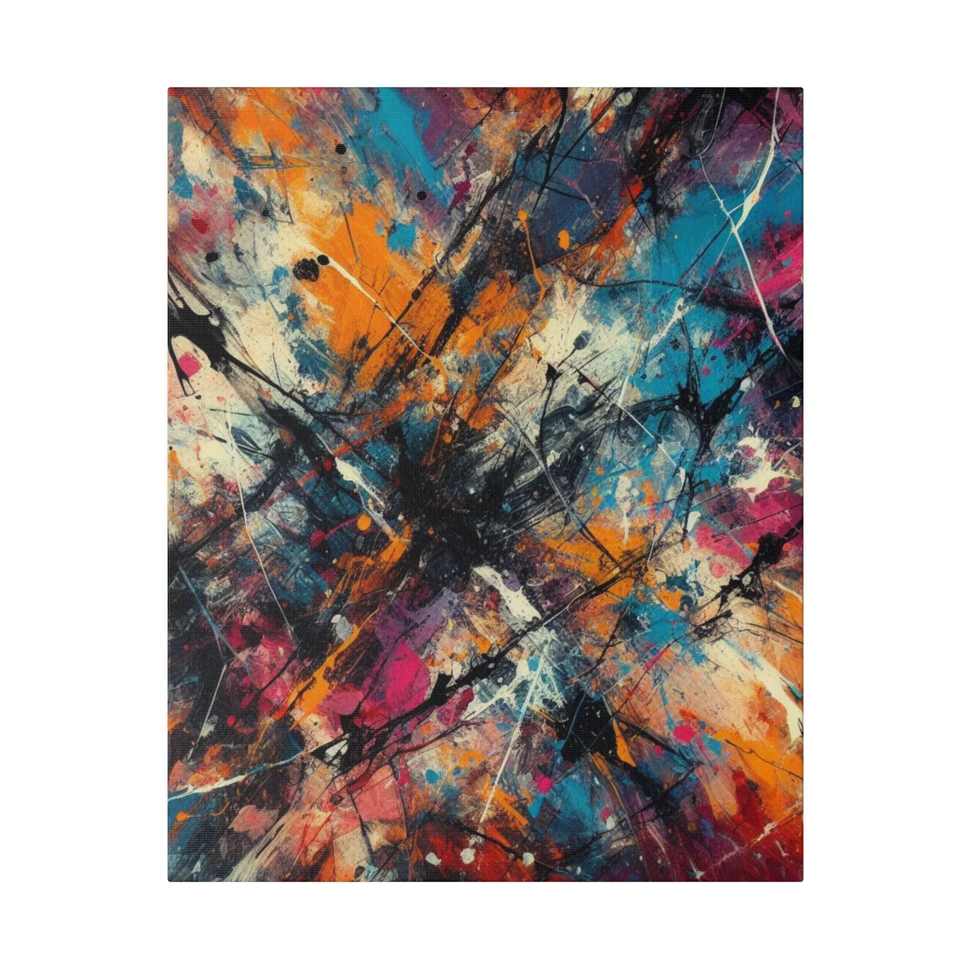 Electric Chaos Abstract Canvas Art Print - Paragon Prints