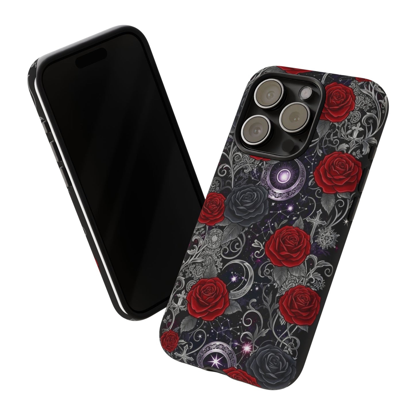 Dark Gothic Red Roses Matte Tough Phone Cases - Paragon Prints