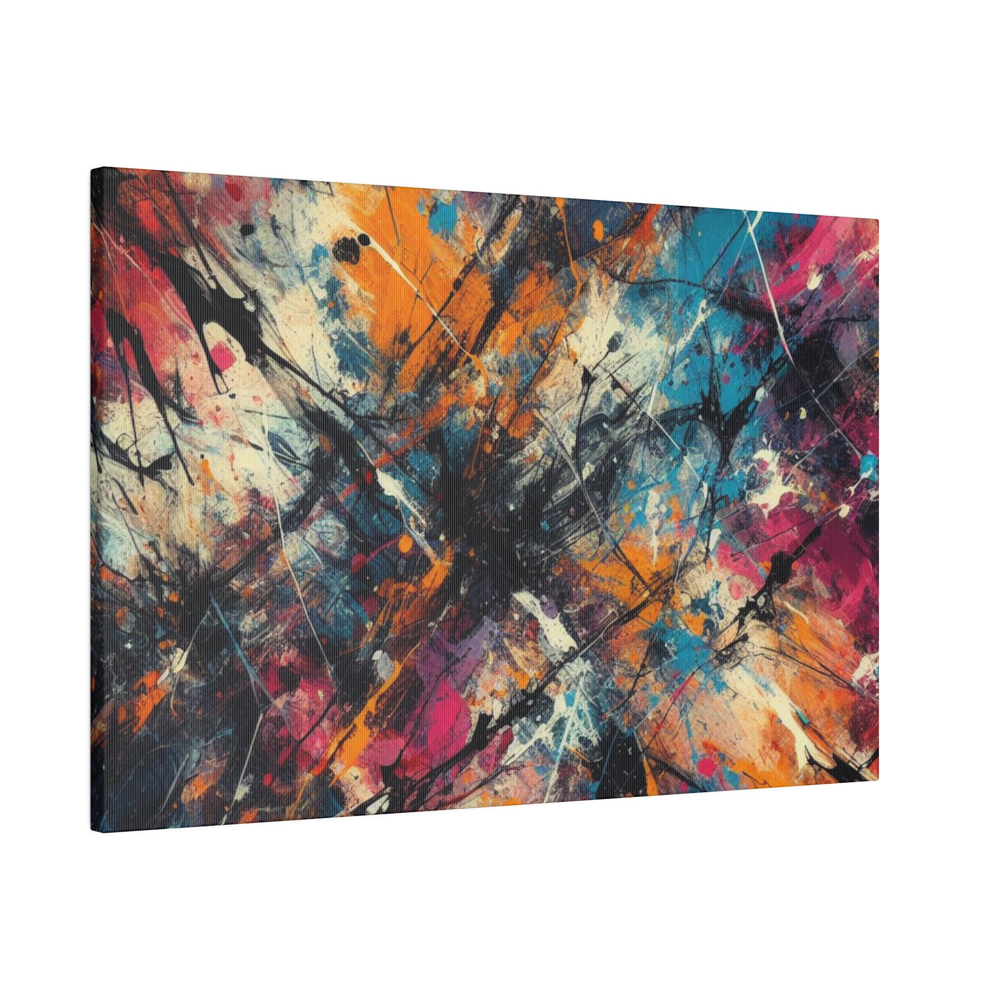 Electric Chaos Abstract Canvas Art Print - Paragon Prints