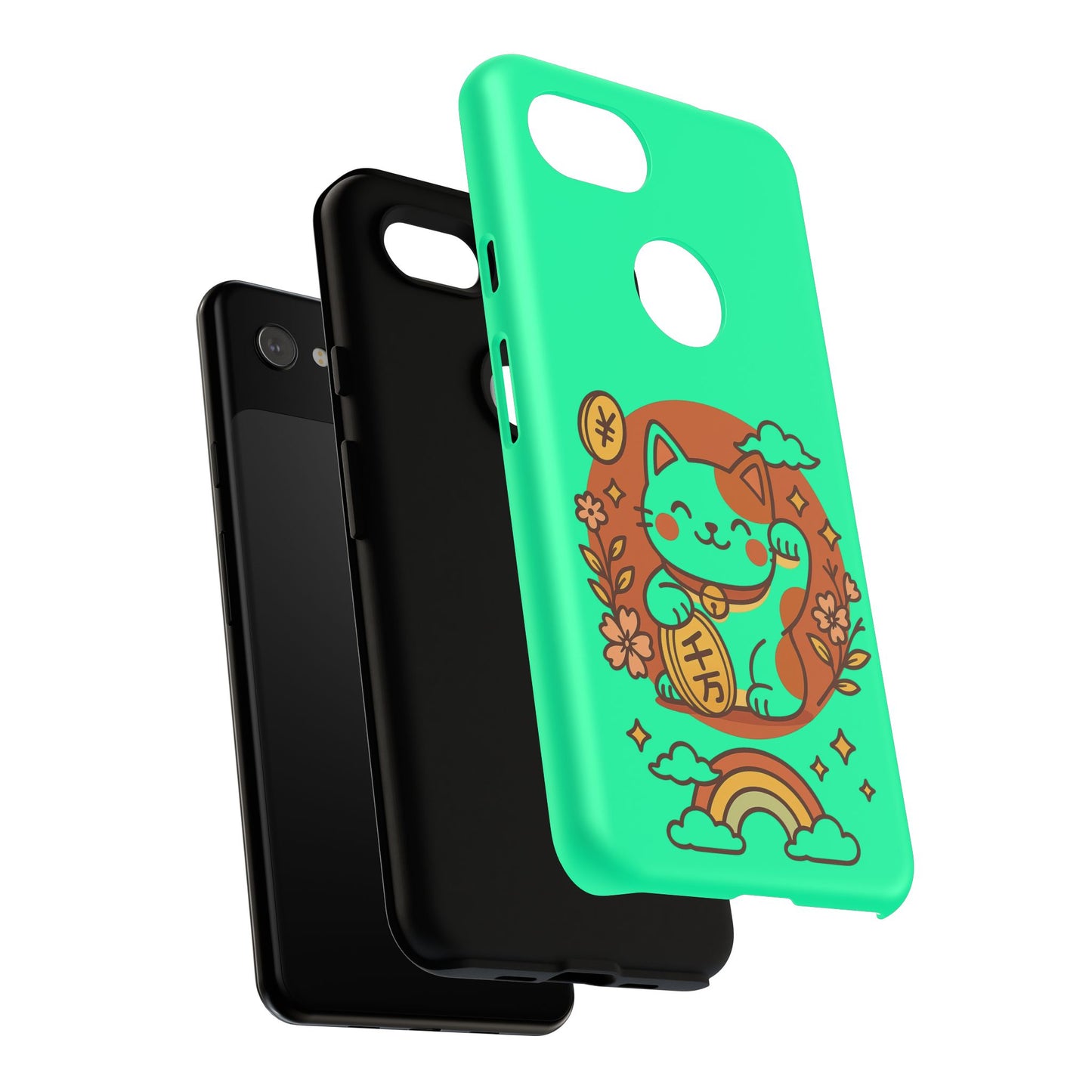 Japanese Kawaii Lucky Cat Protective Phone Case - Paragon Prints