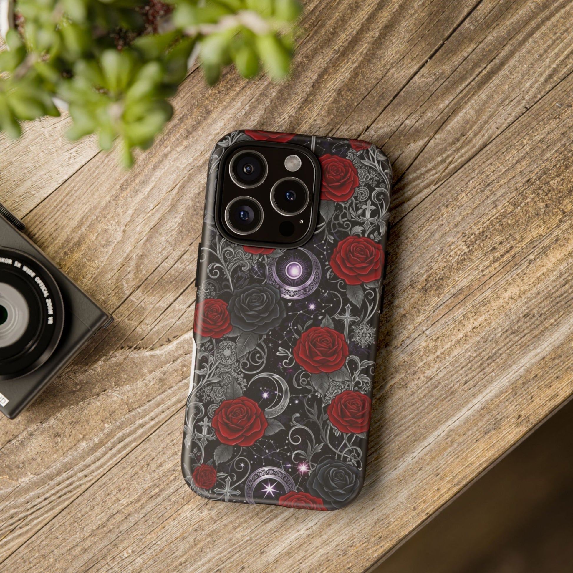 Dark Gothic Red Roses Matte Tough Phone Cases - Paragon Prints