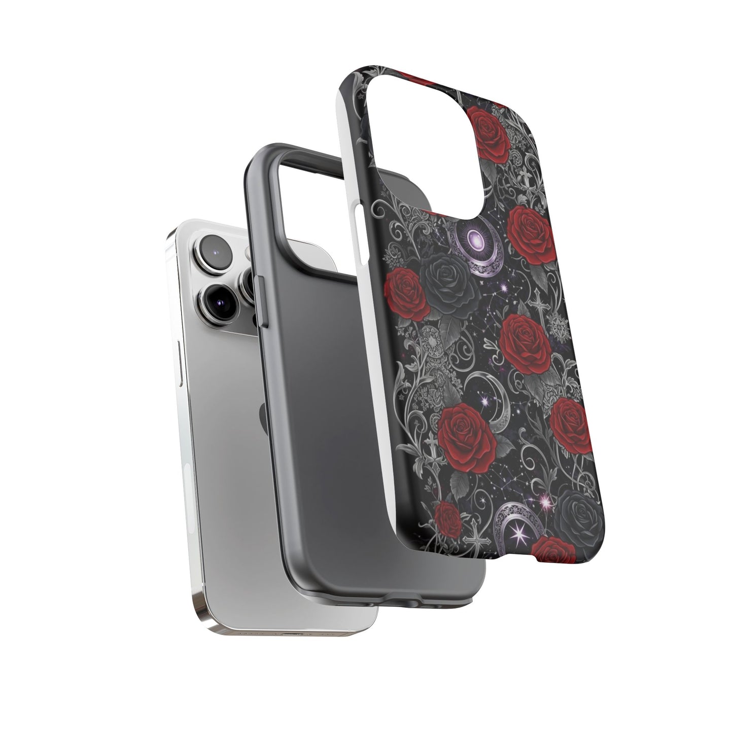 Dark Gothic Red Roses Matte Tough Phone Cases - Paragon Prints