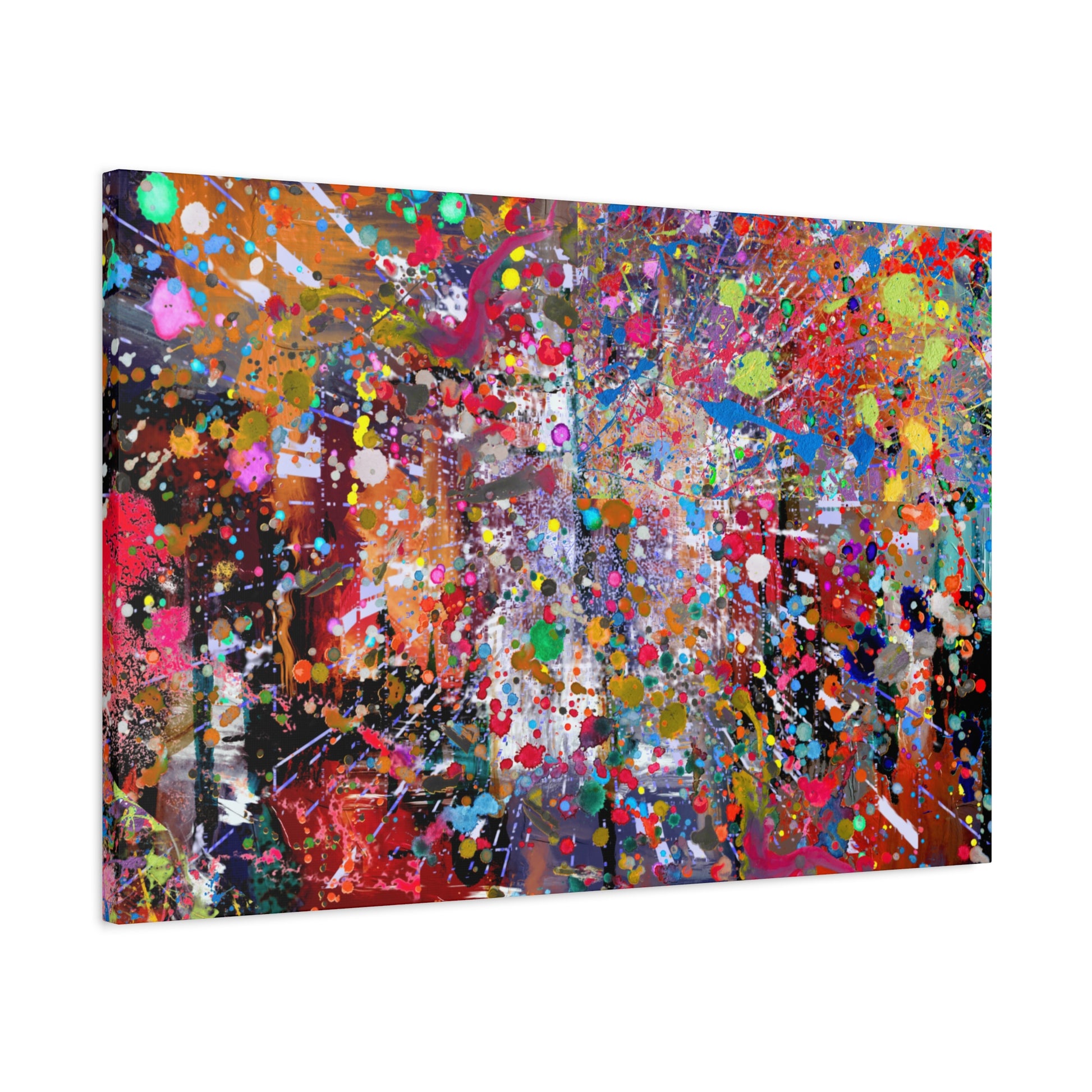 Neon Explosion Abstract Art Canvas Print - Paragon Prints
