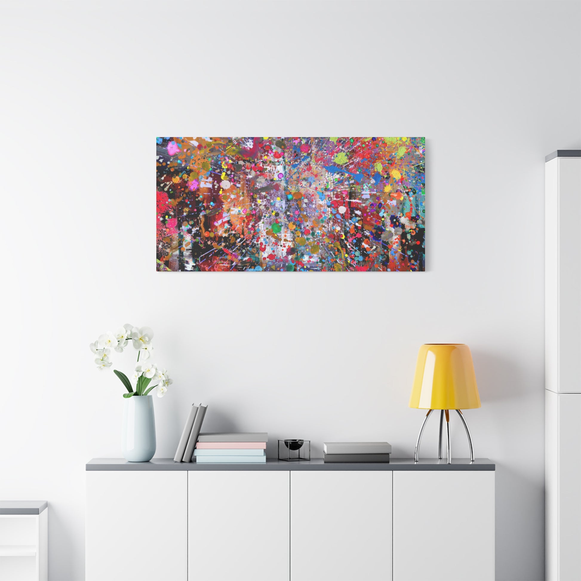 Neon Explosion Abstract Art Canvas Print - Paragon Prints