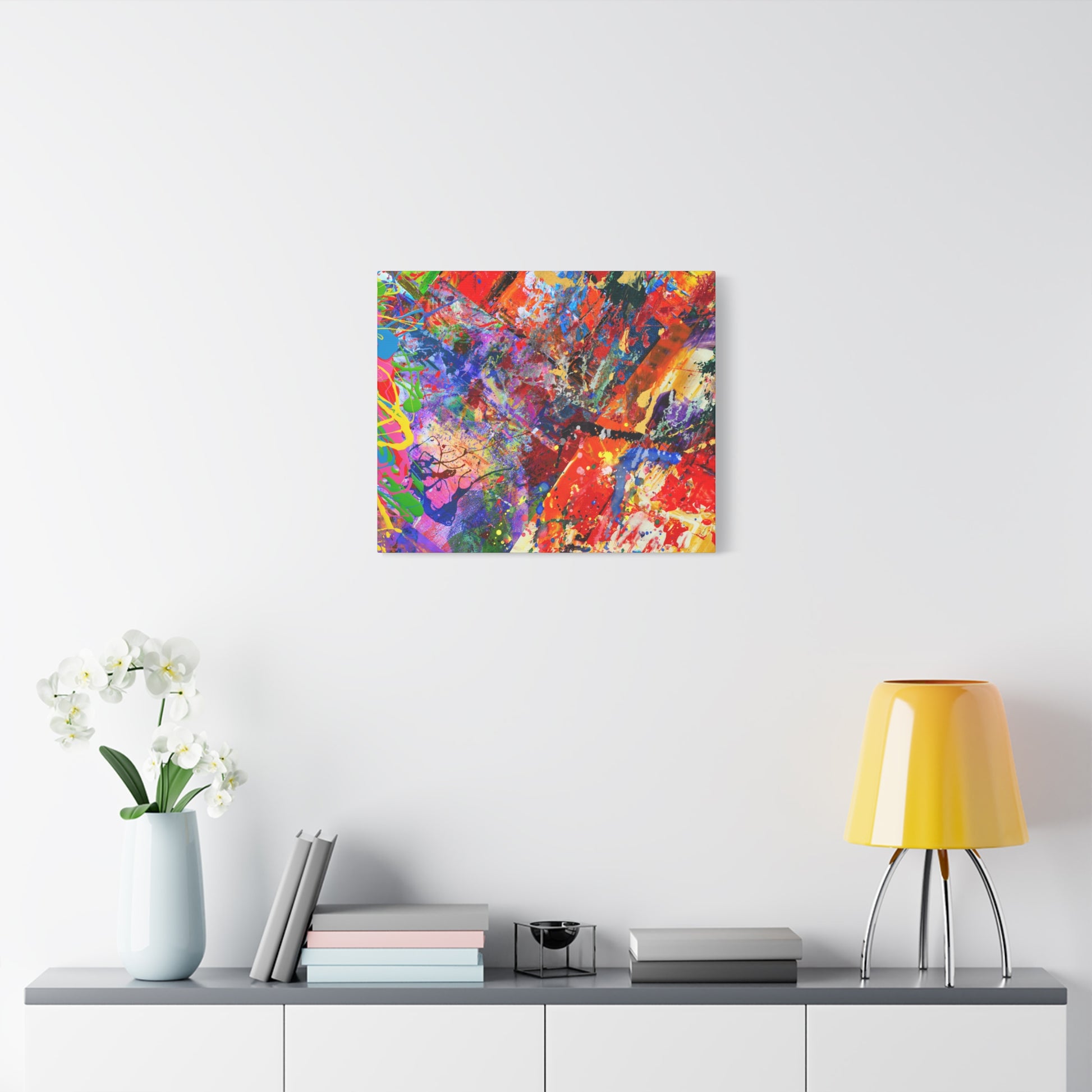 Colorful Canvas Abstract Art Print Kaleidoscope Collision - Paragon Prints