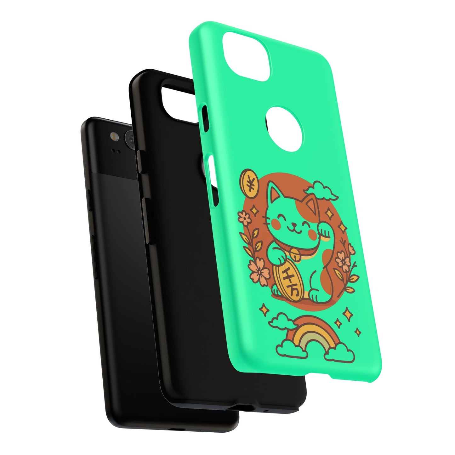 Japanese Kawaii Lucky Cat Protective Phone Case - Paragon Prints