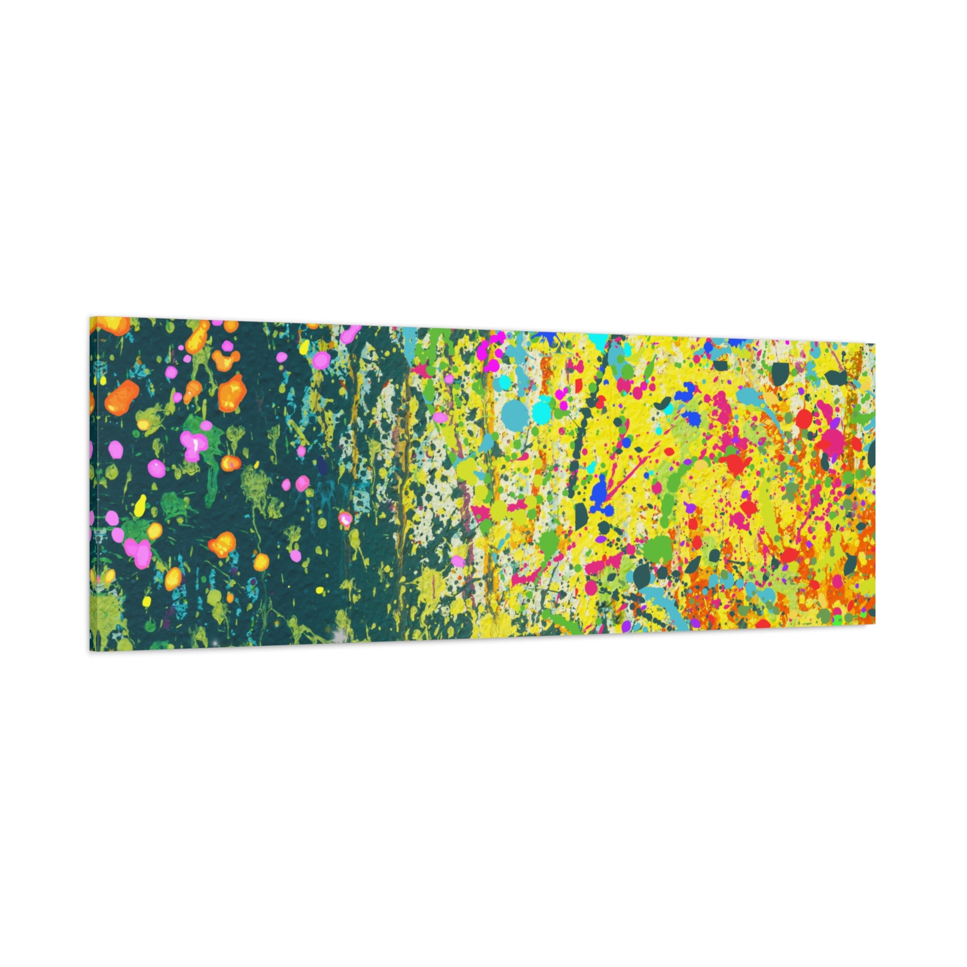 Vibrant Colorful Paint Splatter Abstract Art Canvas Print - Paragon Prints