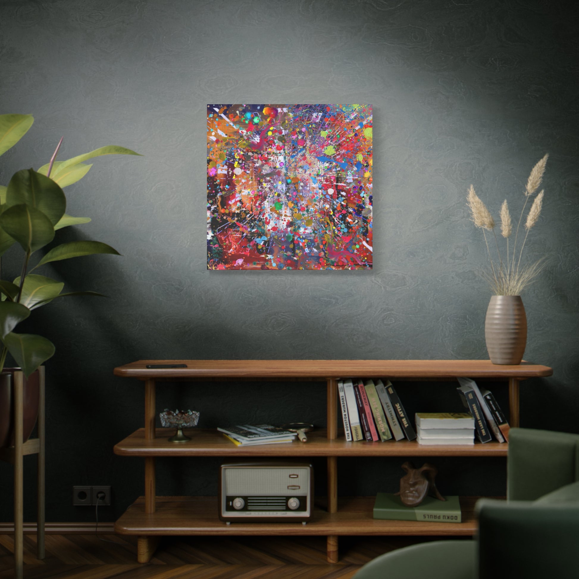 Neon Explosion Abstract Art Canvas Print - Paragon Prints