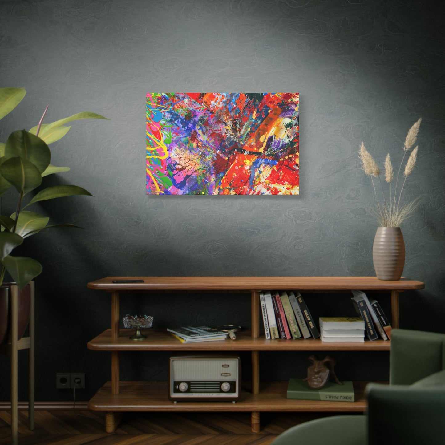 Colorful Canvas Abstract Art Print Kaleidoscope Collision - Paragon Prints