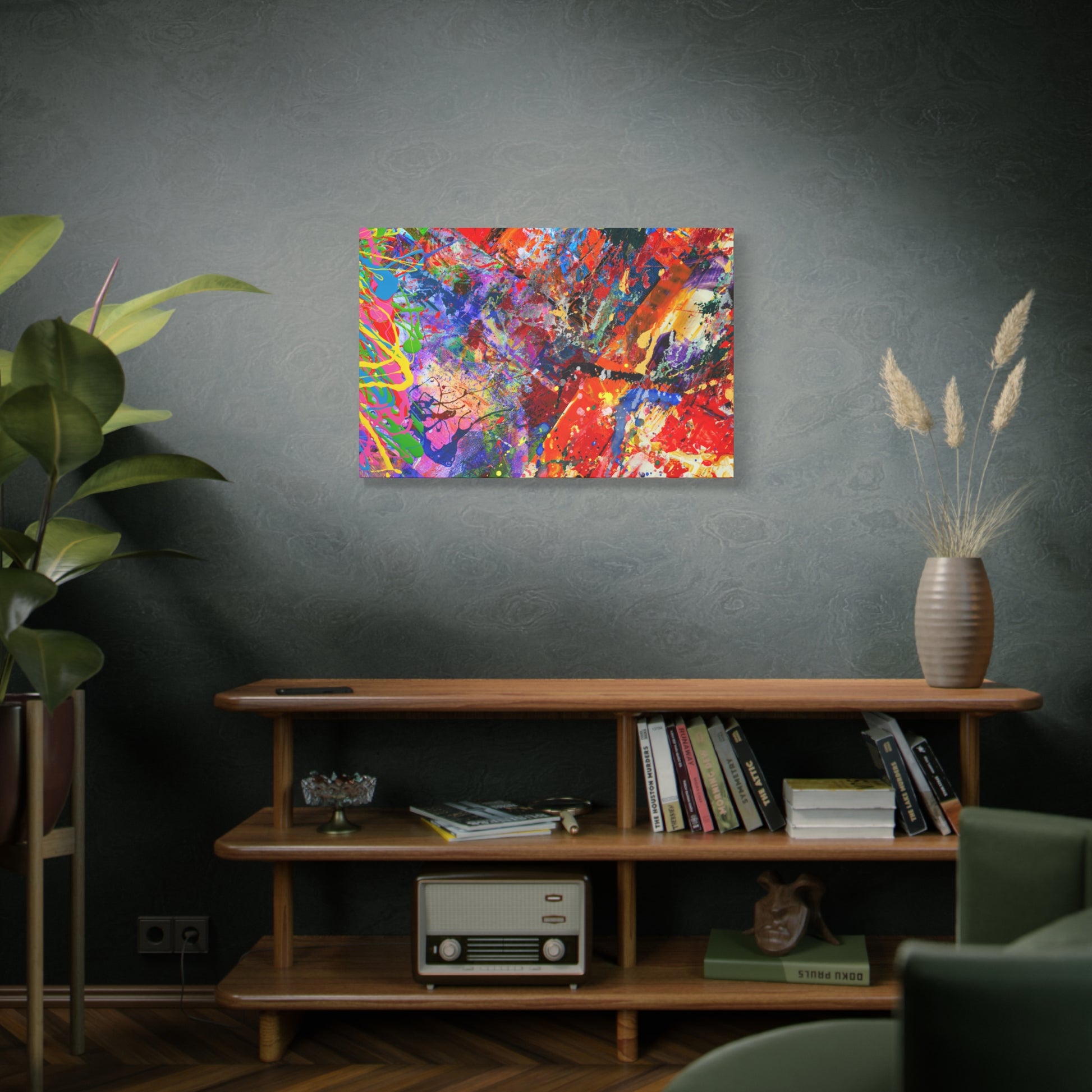 Colorful Canvas Abstract Art Print Kaleidoscope Collision - Paragon Prints