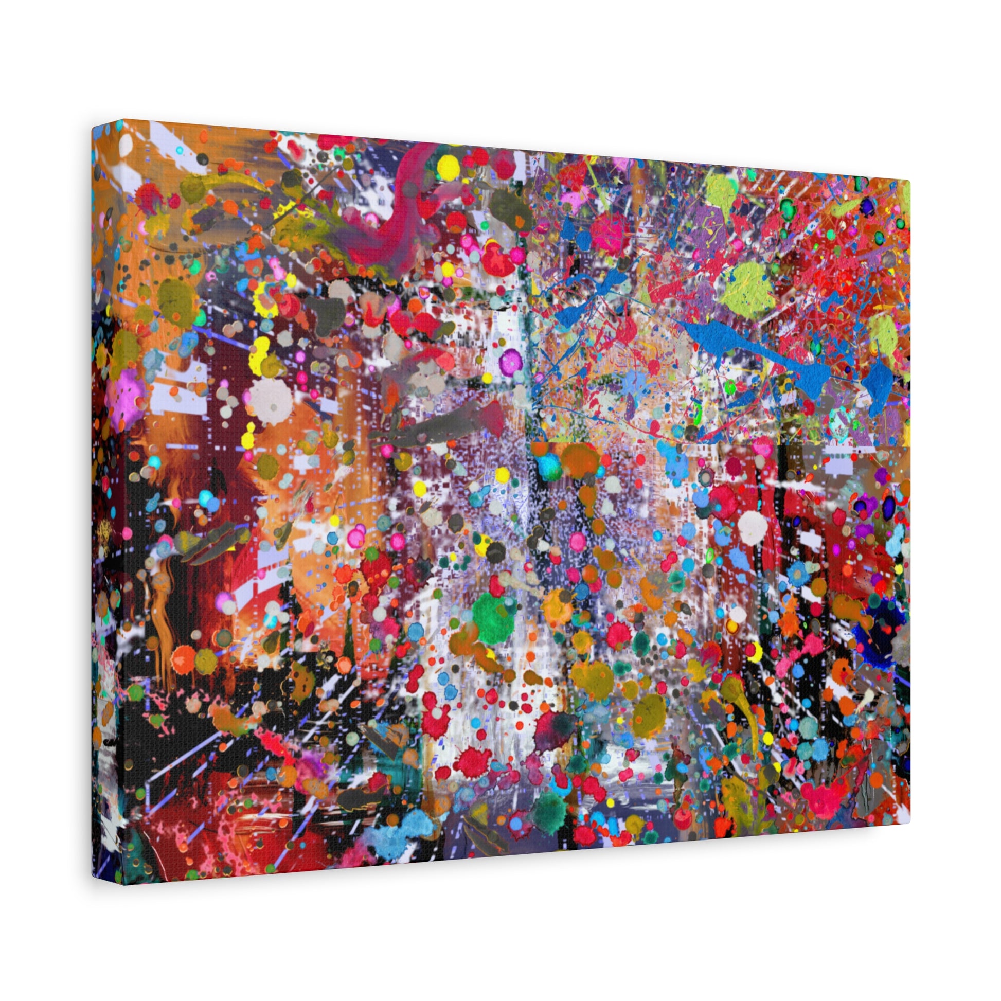Neon Explosion Abstract Art Canvas Print - Paragon Prints