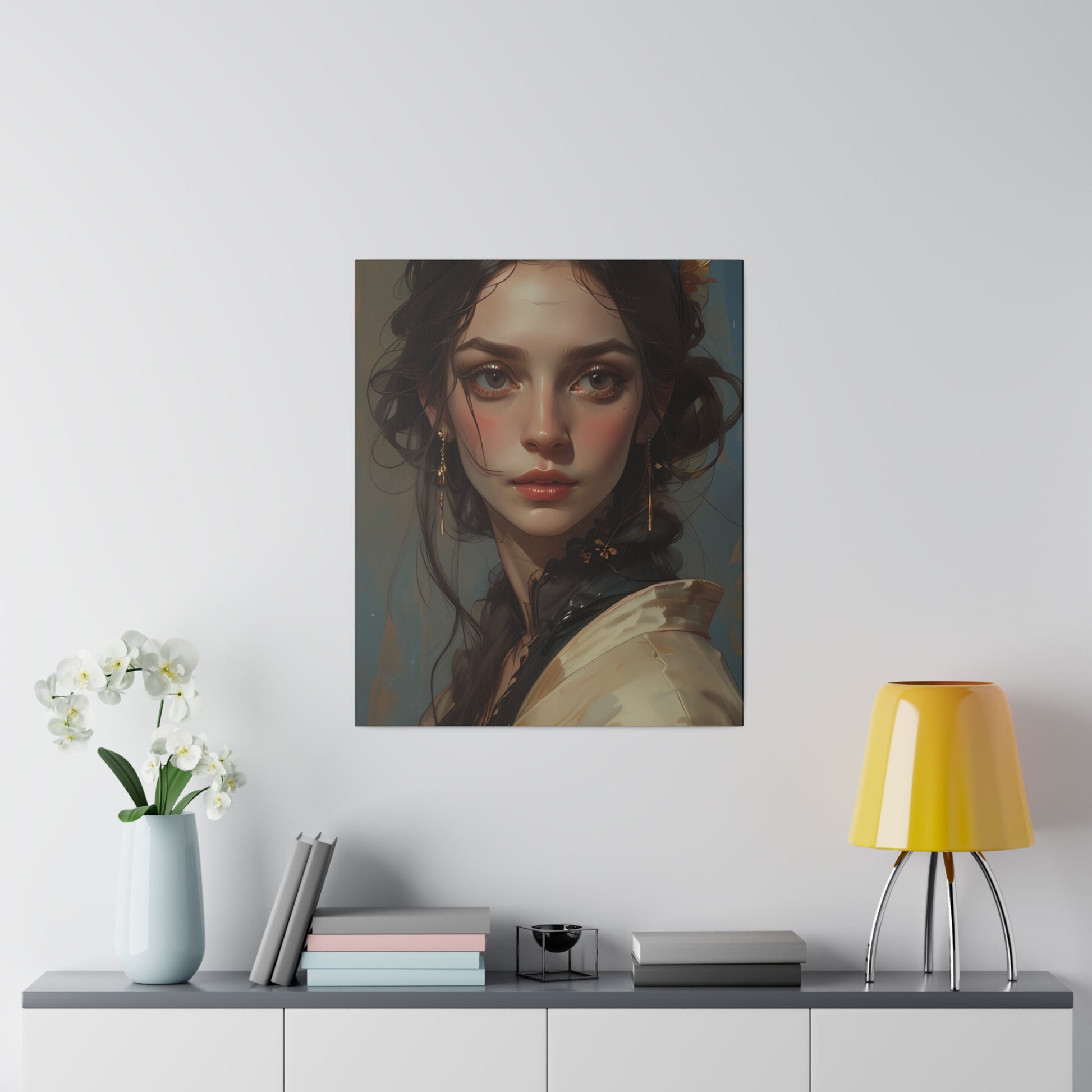 Classical Woman Portrait Canvas Print Art - Paragon Prints