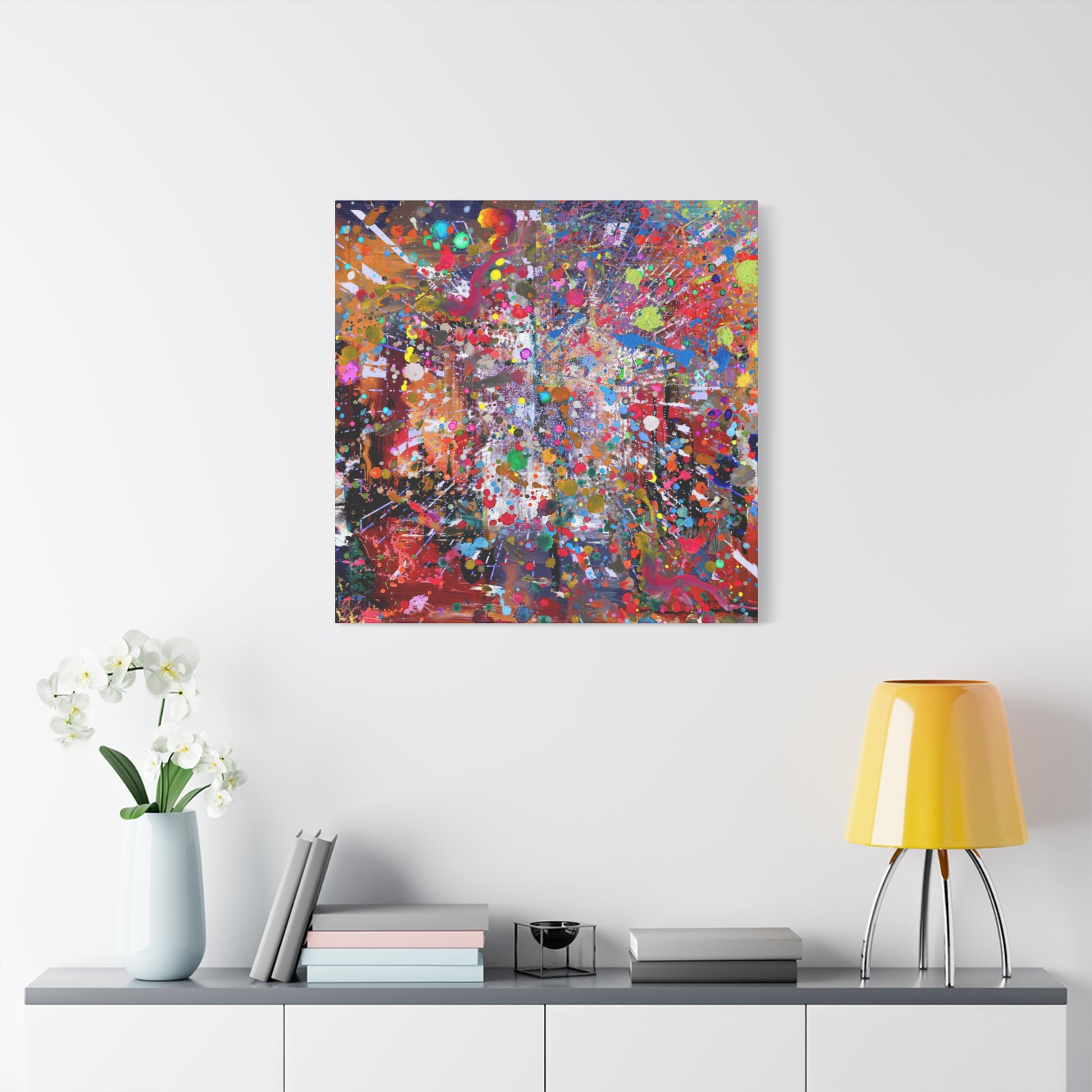 Neon Explosion Abstract Art Canvas Print - Paragon Prints