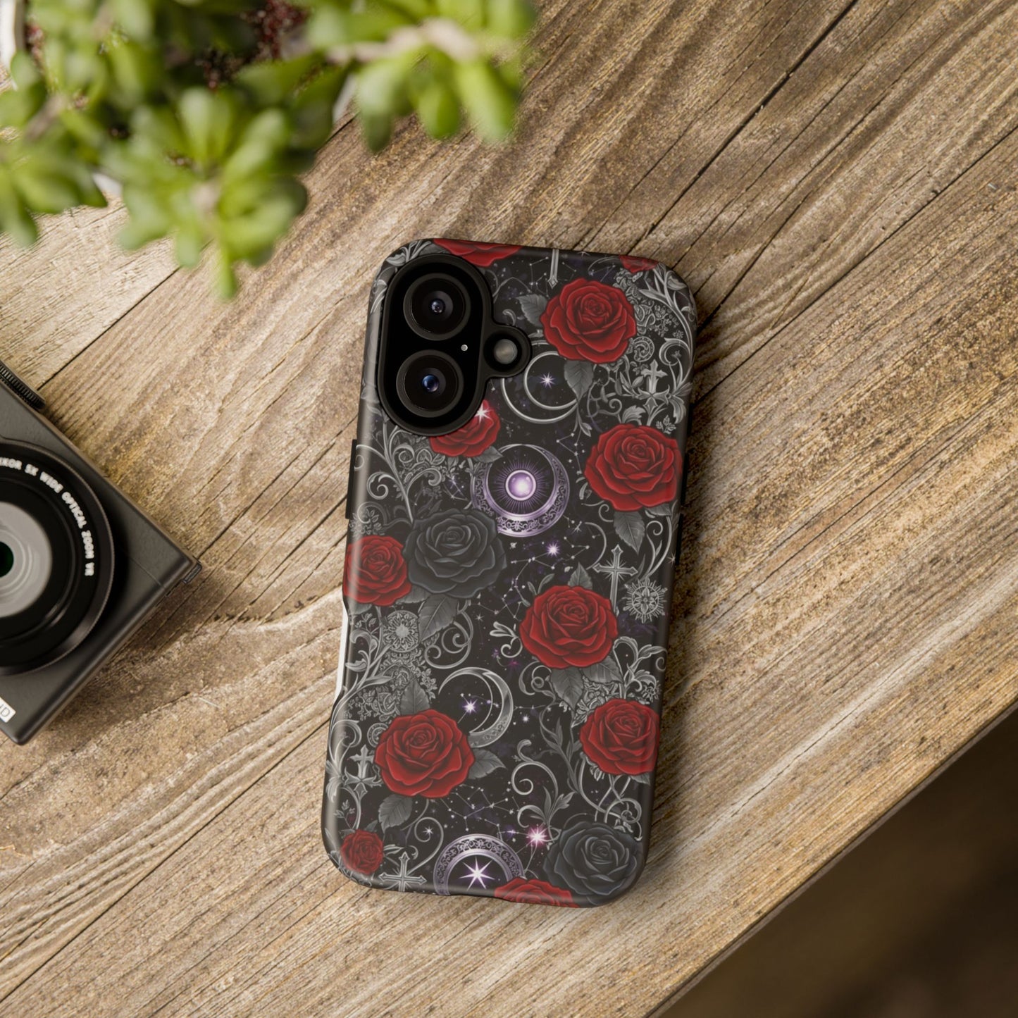 Dark Gothic Red Roses Matte Tough Phone Cases - Paragon Prints