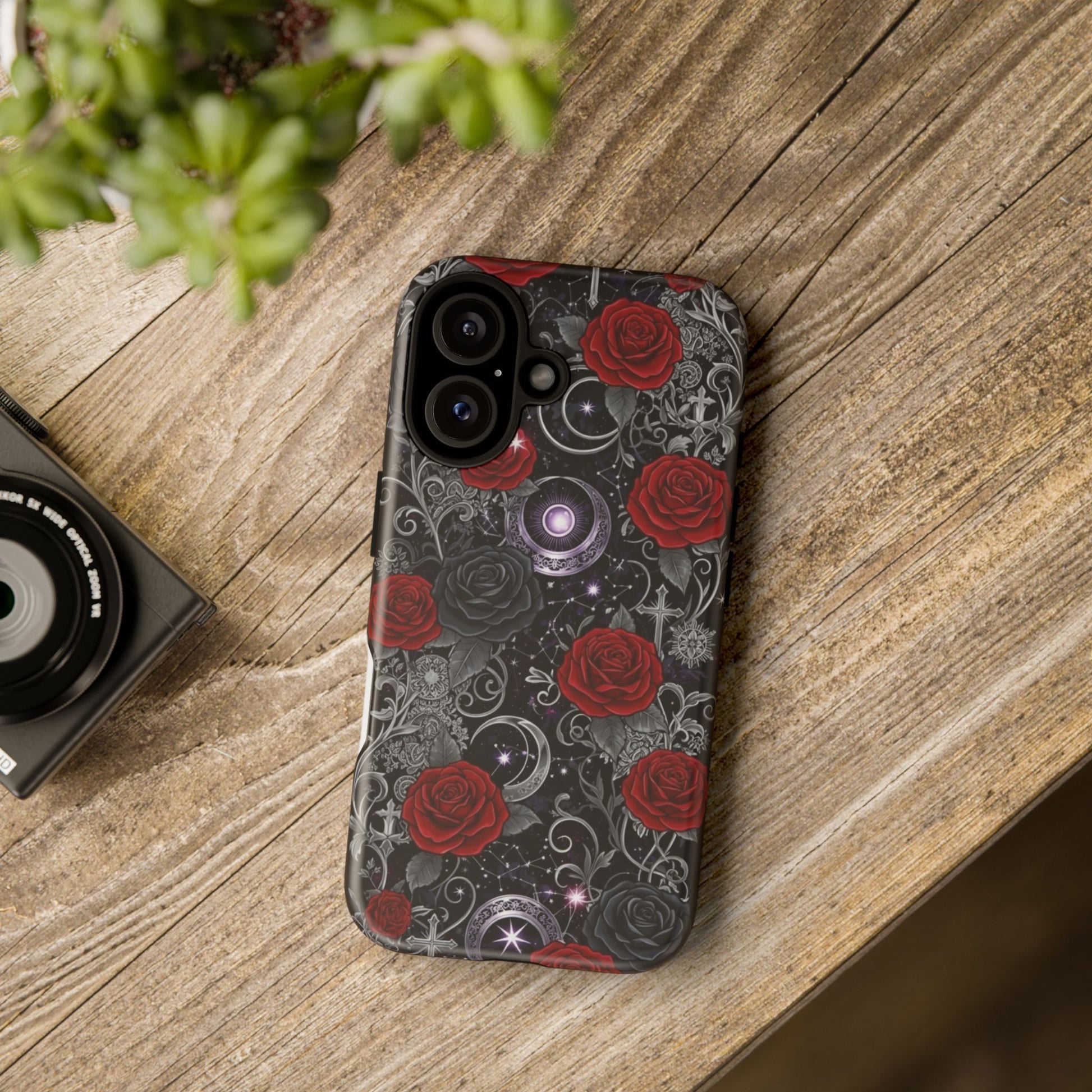 Dark Gothic Red Roses Matte Tough Phone Cases - Paragon Prints