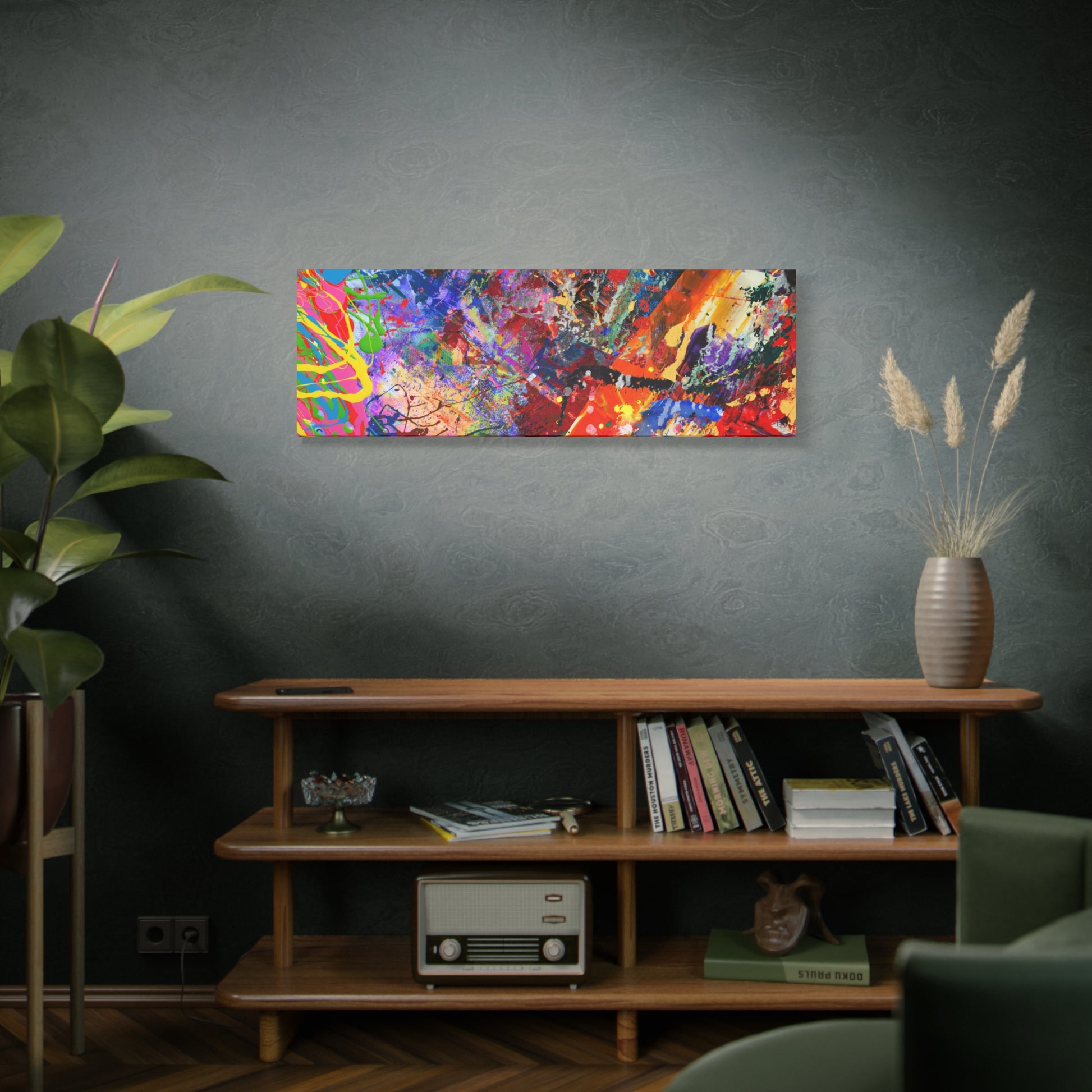 Colorful Canvas Abstract Art Print Kaleidoscope Collision - Paragon Prints