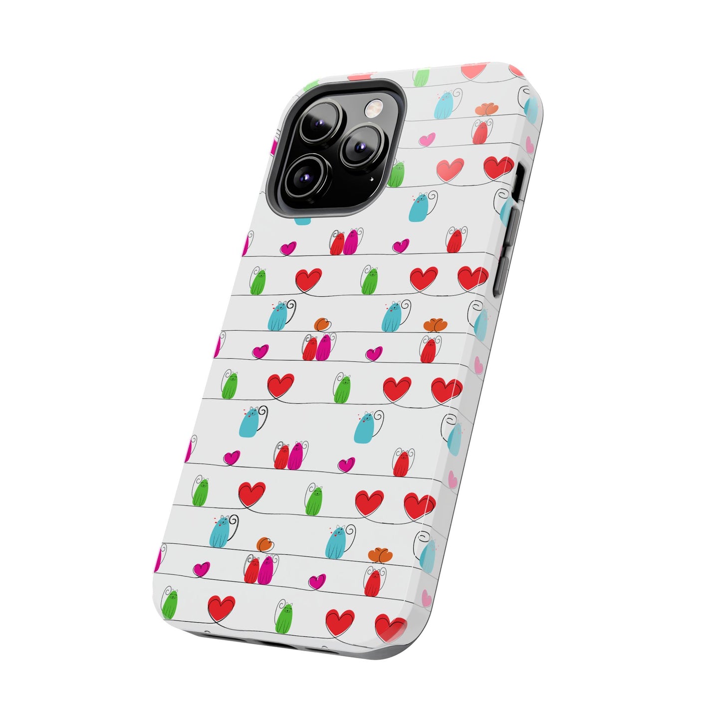 Cute Durable Whimsical Cat Print Phone Cover - Paragon Prints