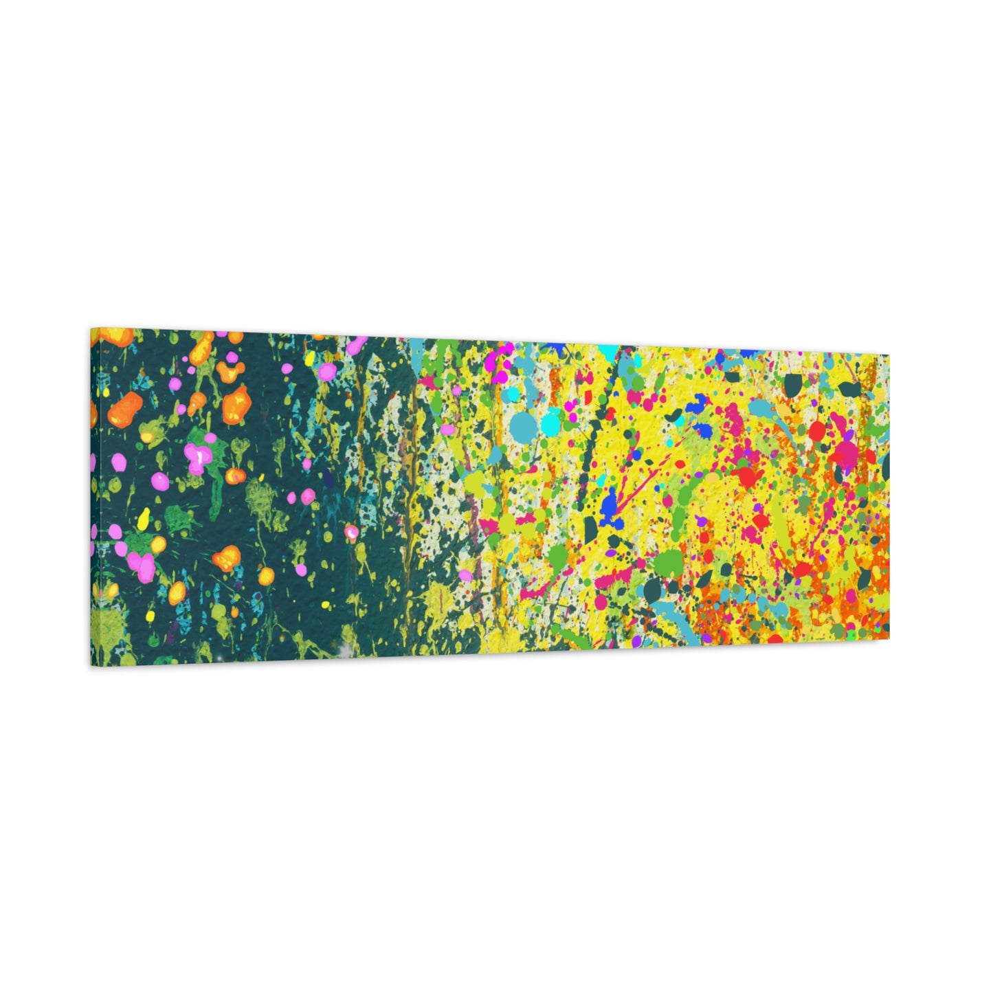 Vibrant Colorful Paint Splatter Abstract Art Canvas Print - Paragon Prints