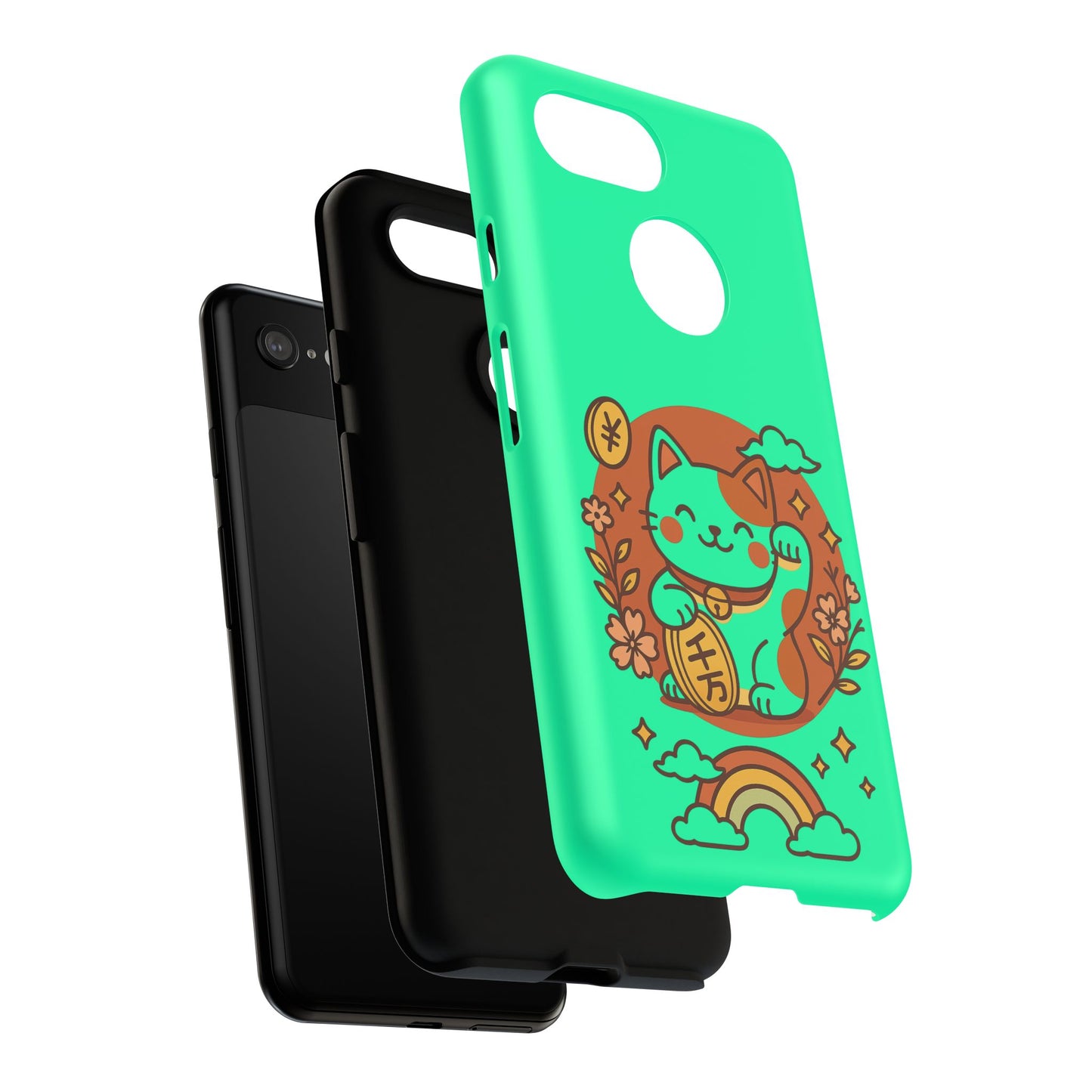 Japanese Kawaii Lucky Cat Protective Phone Case - Paragon Prints