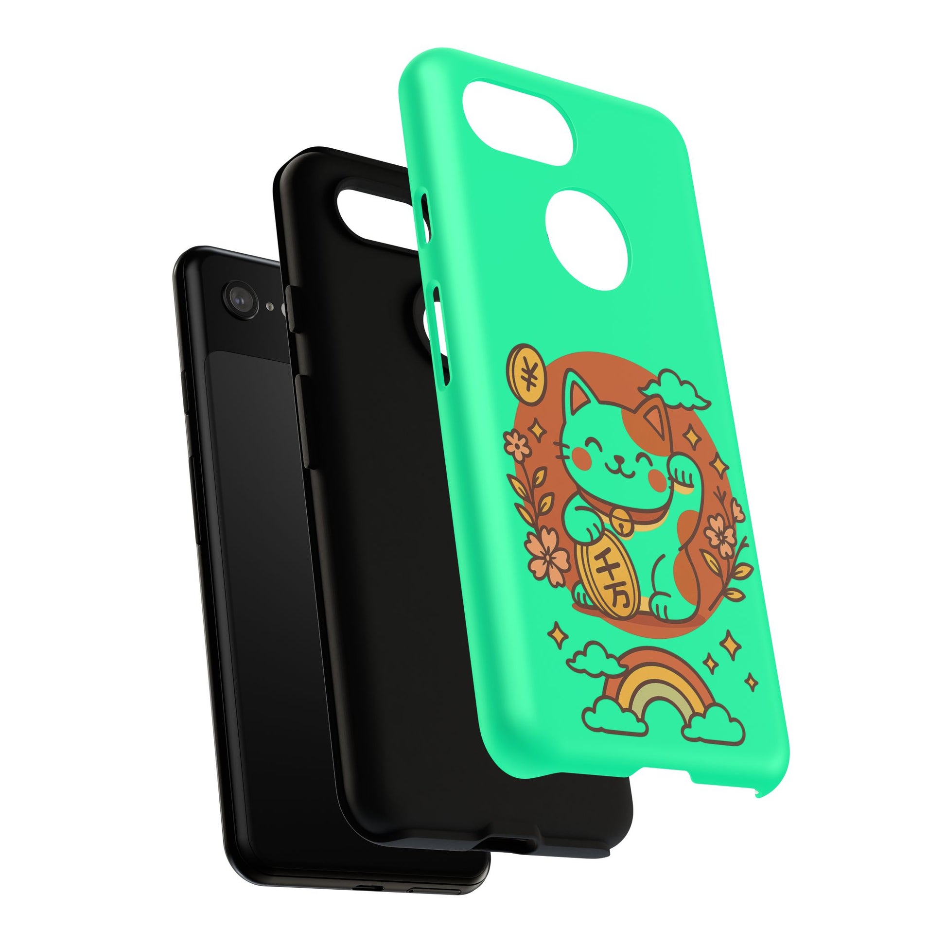 Japanese Kawaii Lucky Cat Protective Phone Case - Paragon Prints